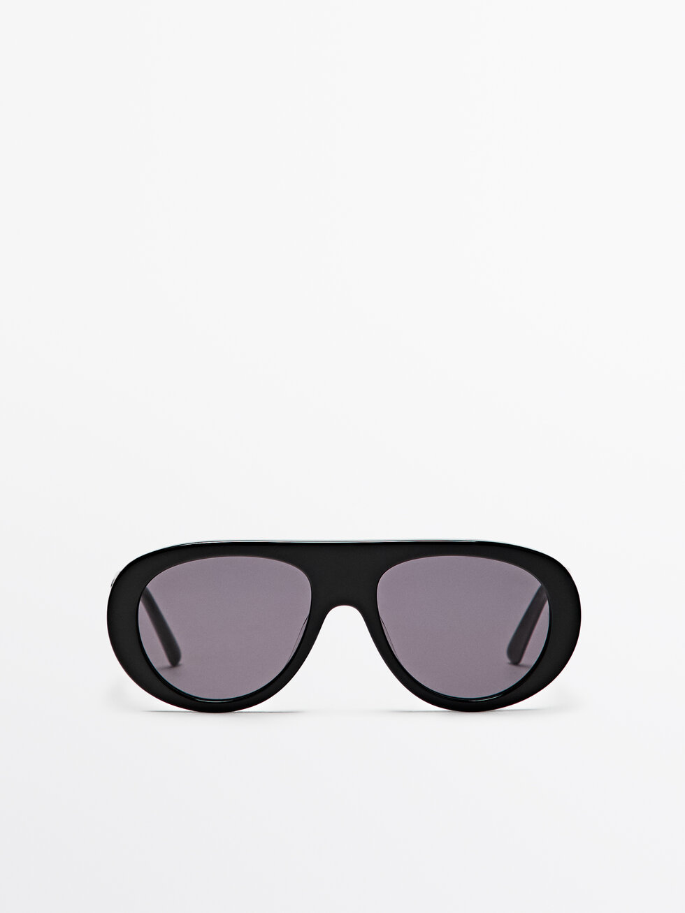 Oval sunglasses · Black · Sunglasses | Massimo Dutti