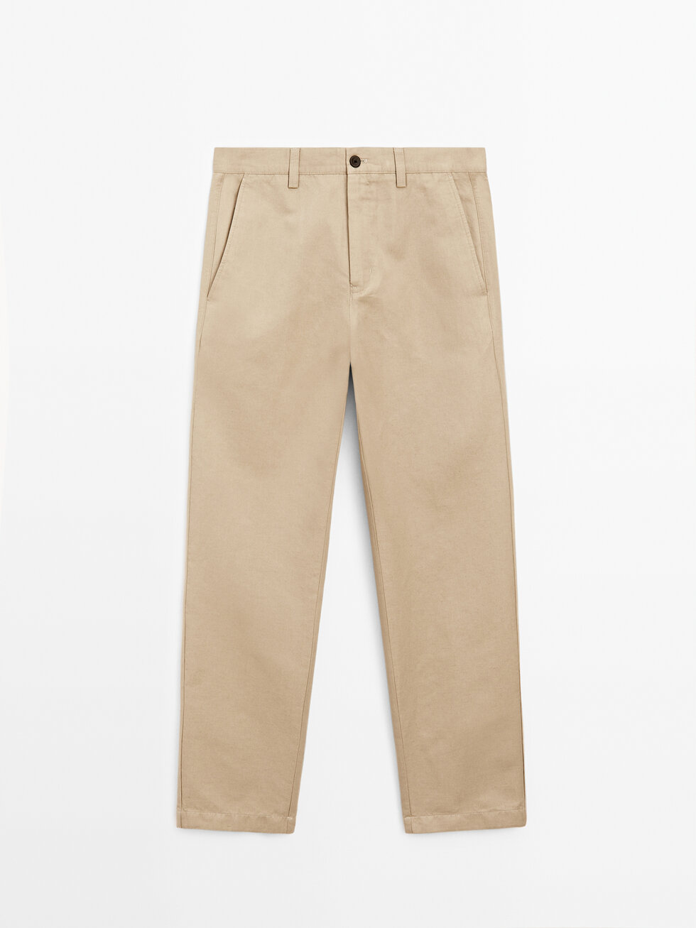 Pantalon regular coton mélangé