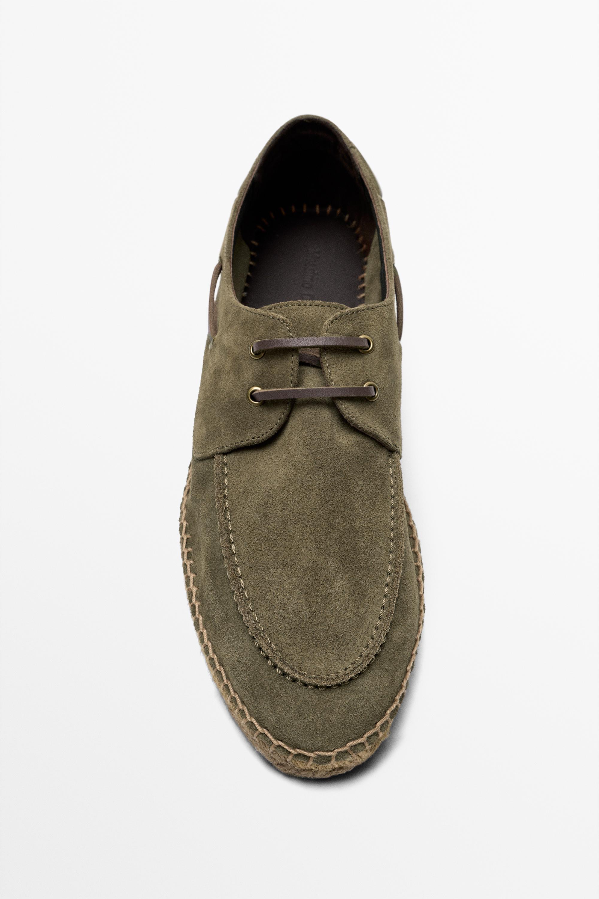 Jute sole deck shoes — GREEN