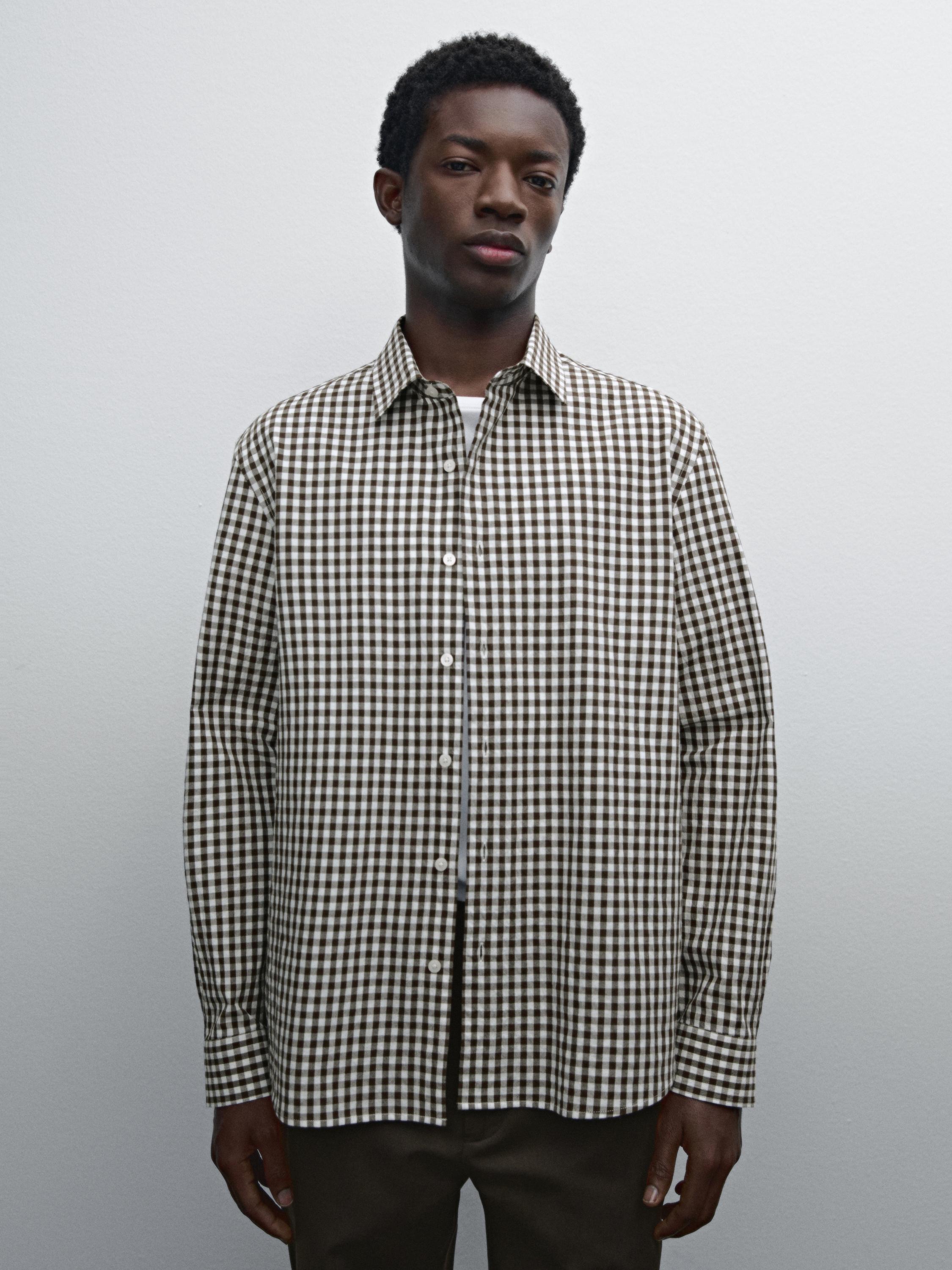 Relaxed fit check shirt