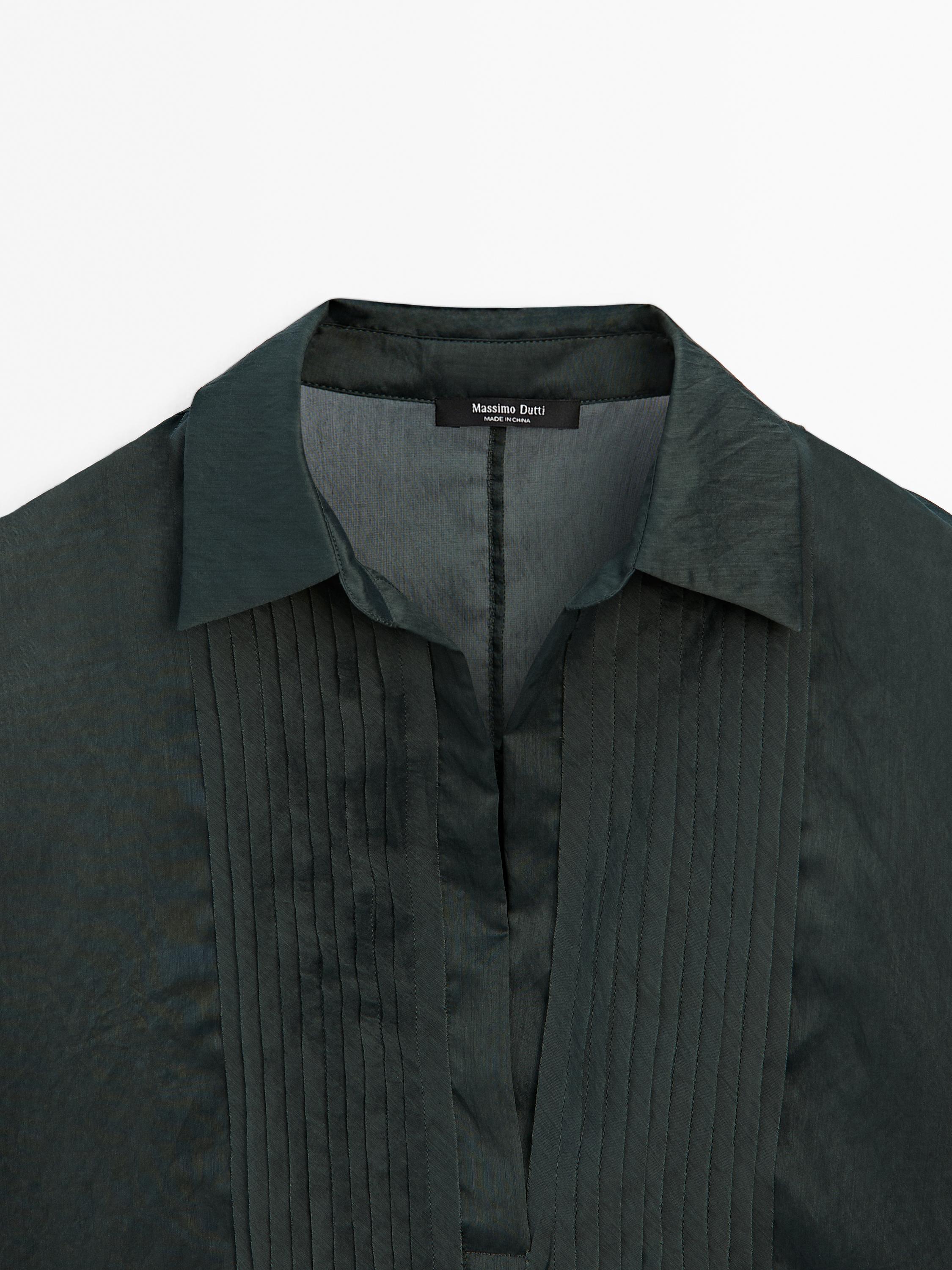 売れ筋商品|||マッシモ ドゥッティ シャツ レディース トップス LOOSE-FITTING WITH PINTUCK DETAILING - Blouse - dark green 0517187156702-o14.jpg?ts=