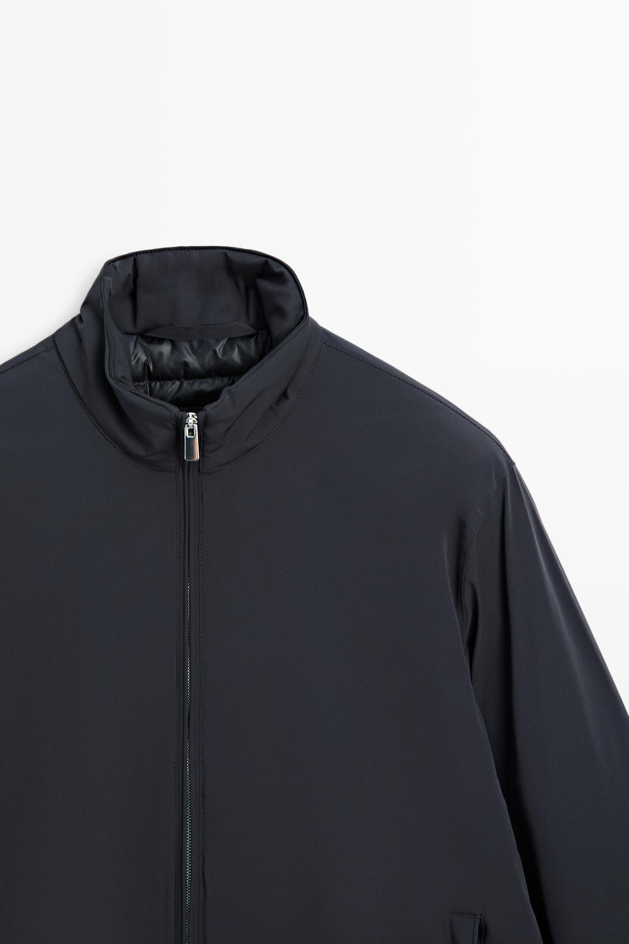 Lightweight quilted down bomber jacket — Light Blue