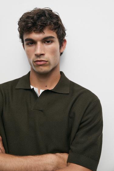 100% cotton knit polo — GREEN 8