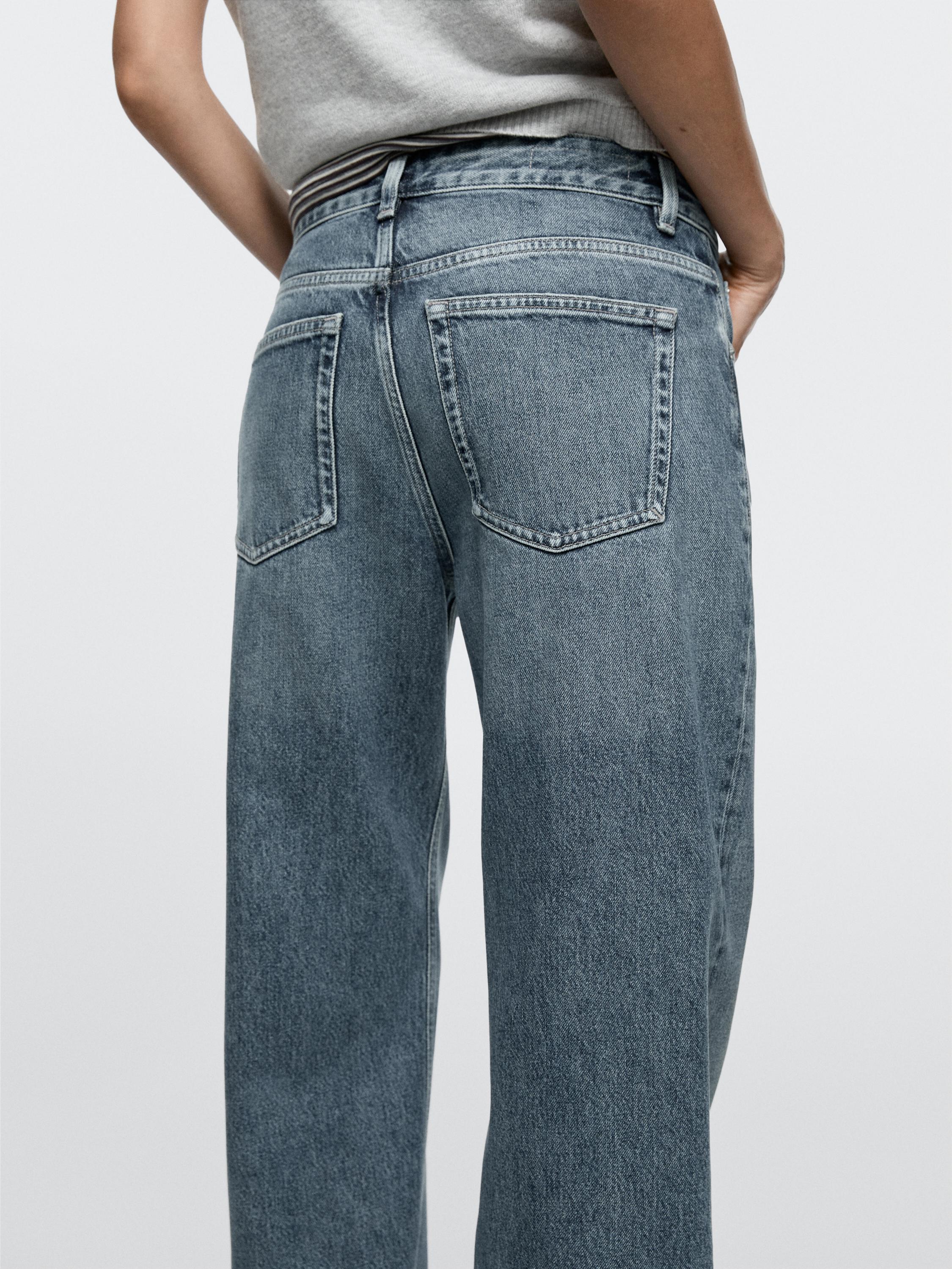 Mid-rise wide-leg jeans — Light Blue