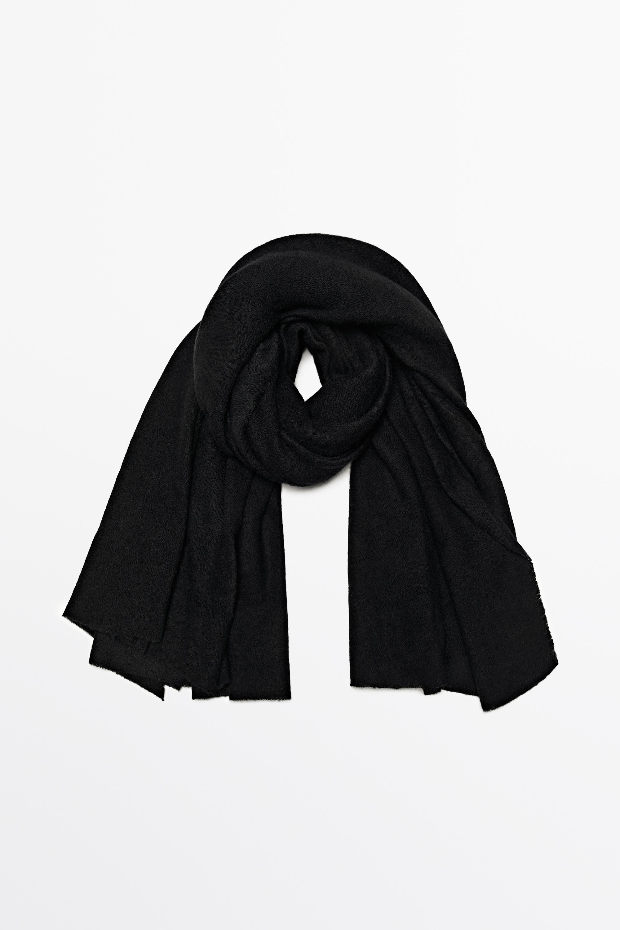100% Cashmere scarf — BLACK
