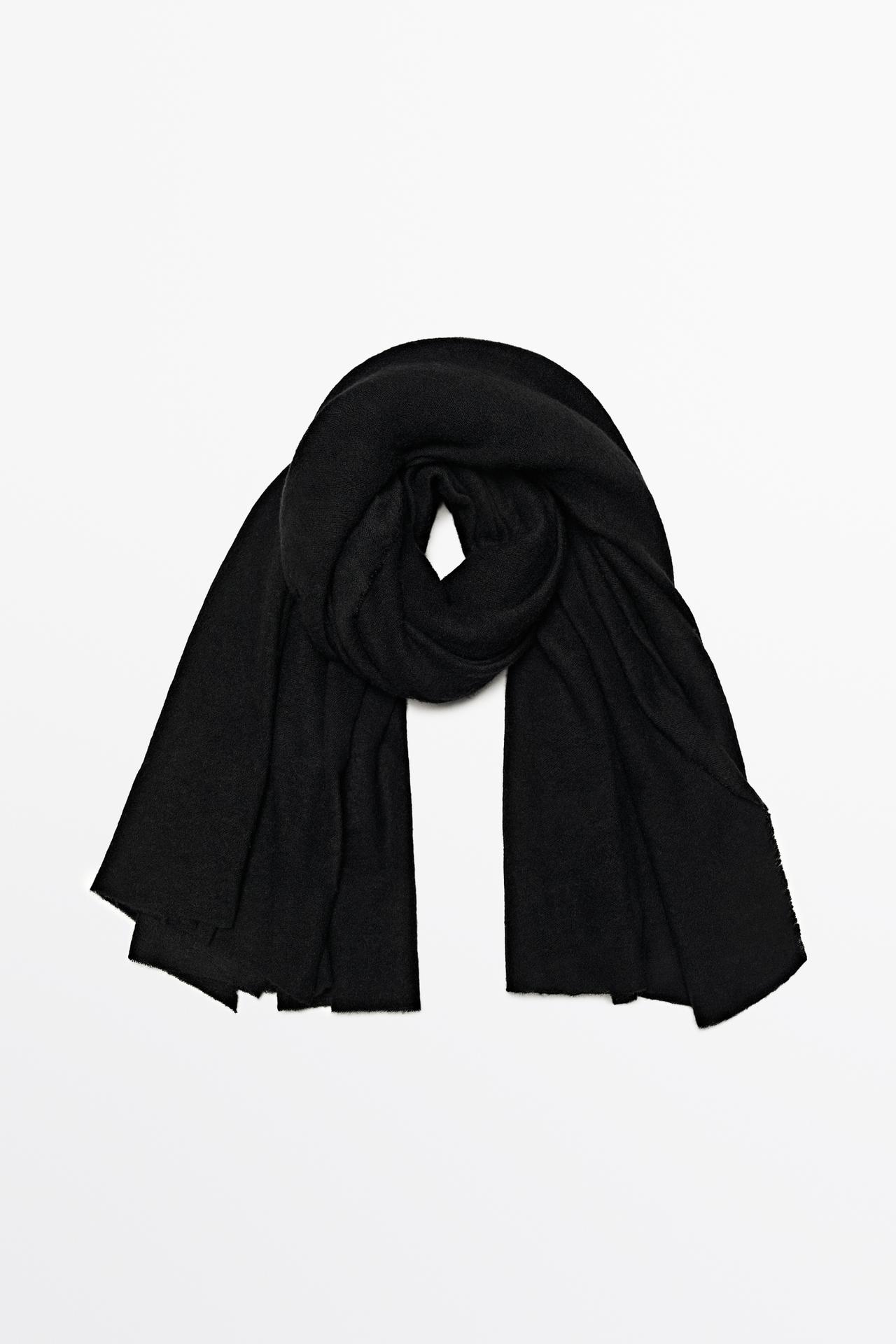 100% Cashmere scarf — BLACK