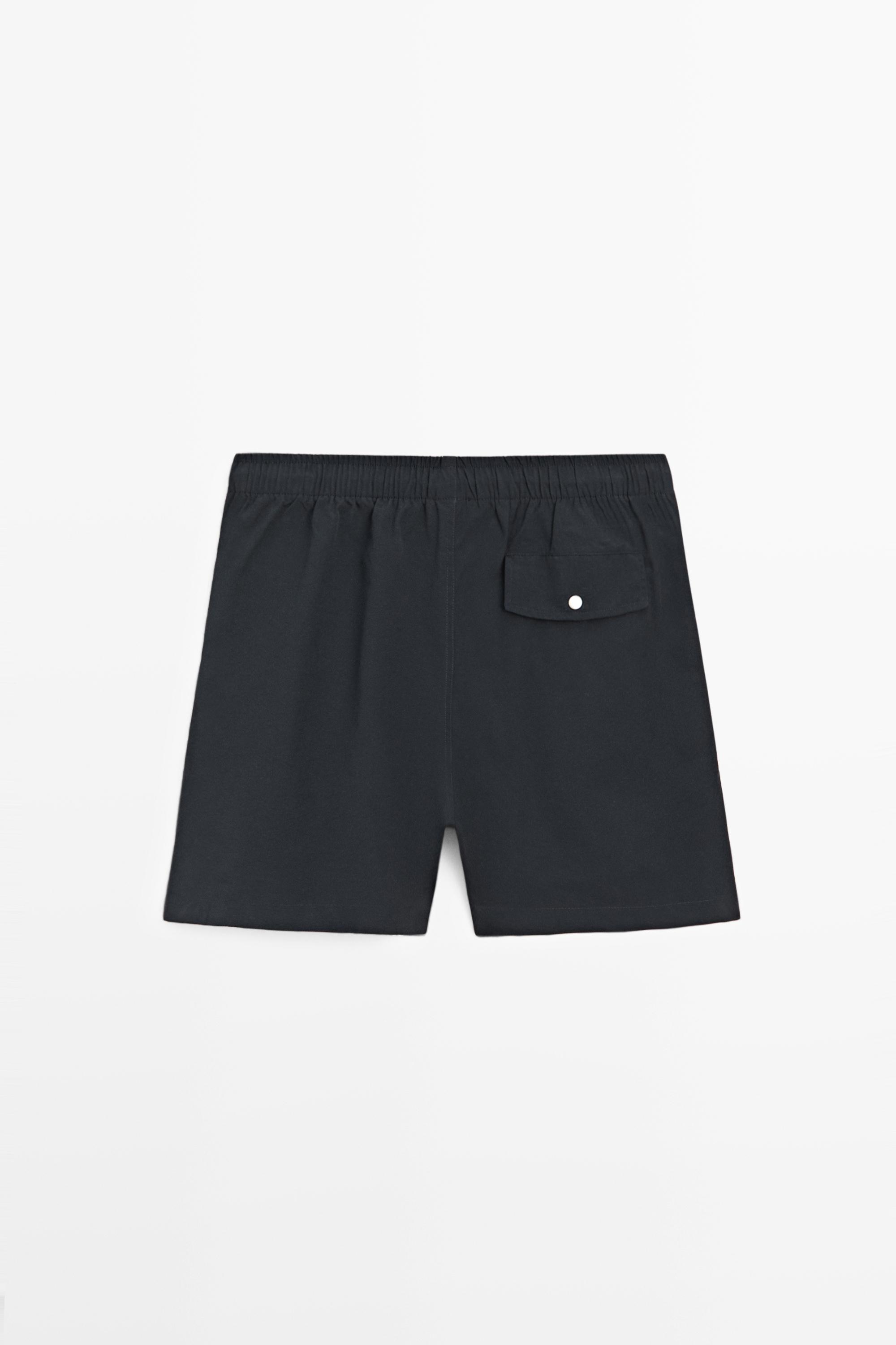 Plain swim trunks — NAVY BLUE