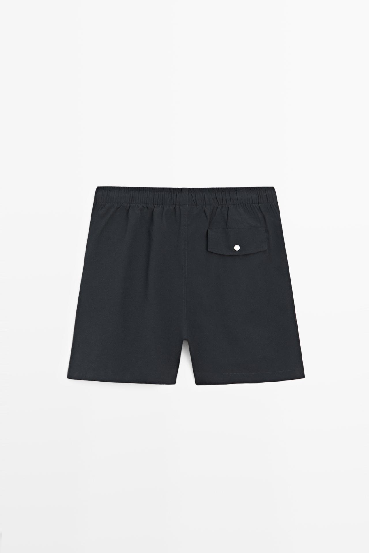 Plain swim trunks — NAVY BLUE