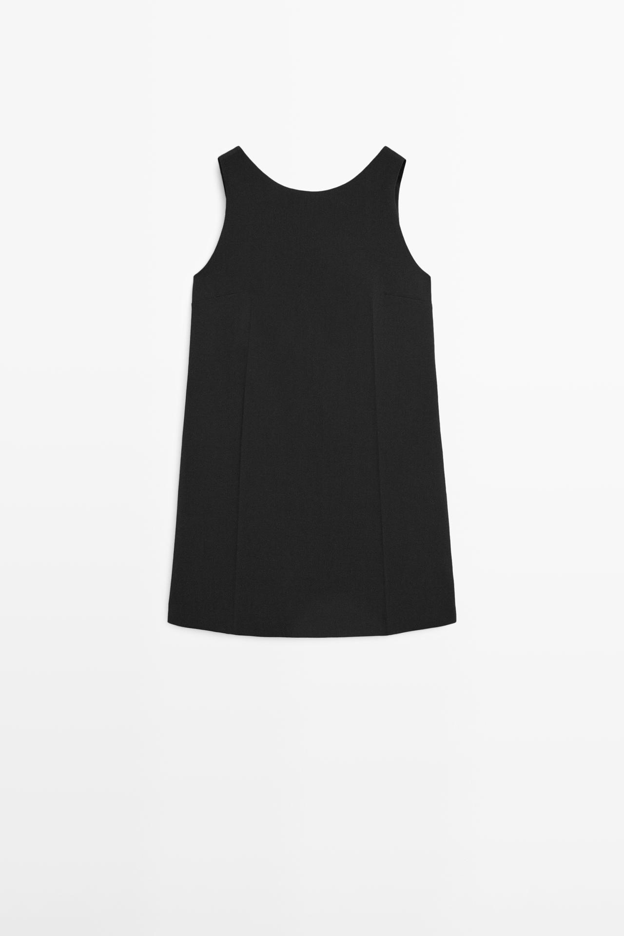 Massimo Dutti - Dame - Mini-Kjole I Uldblanding - Sort - 40