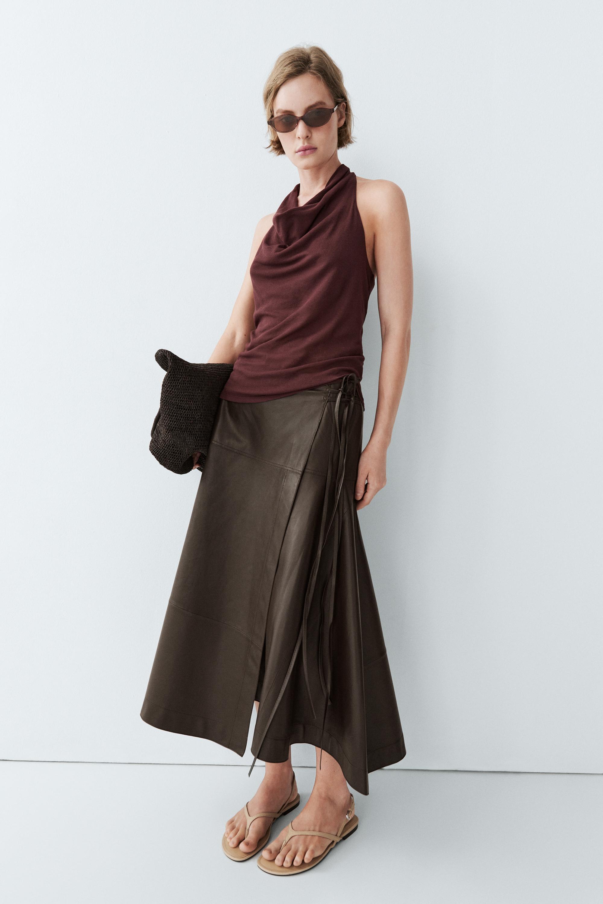 100% cotton draped top — BURGUNDY