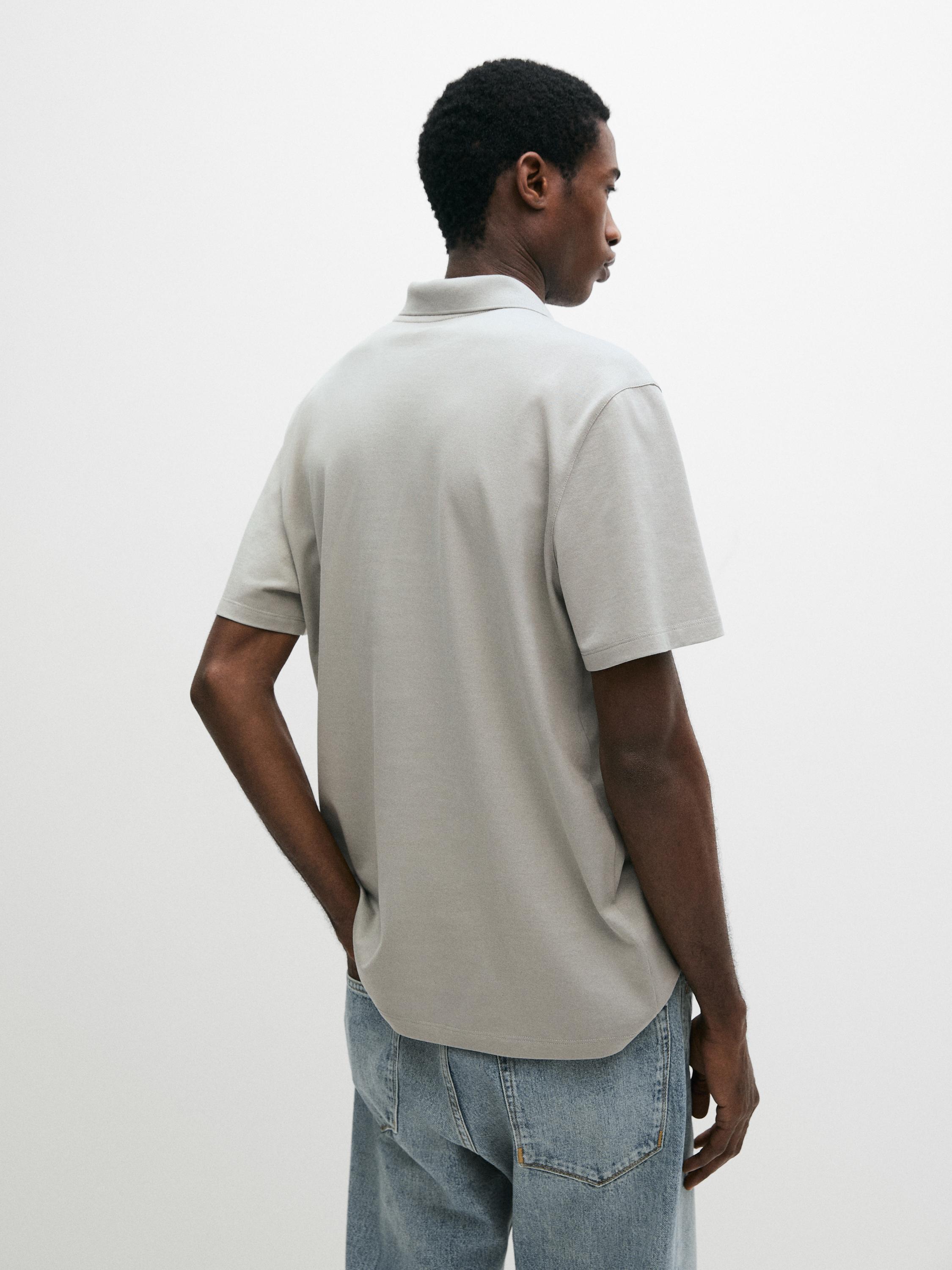 Cotton V-neck polo shirt — ICE