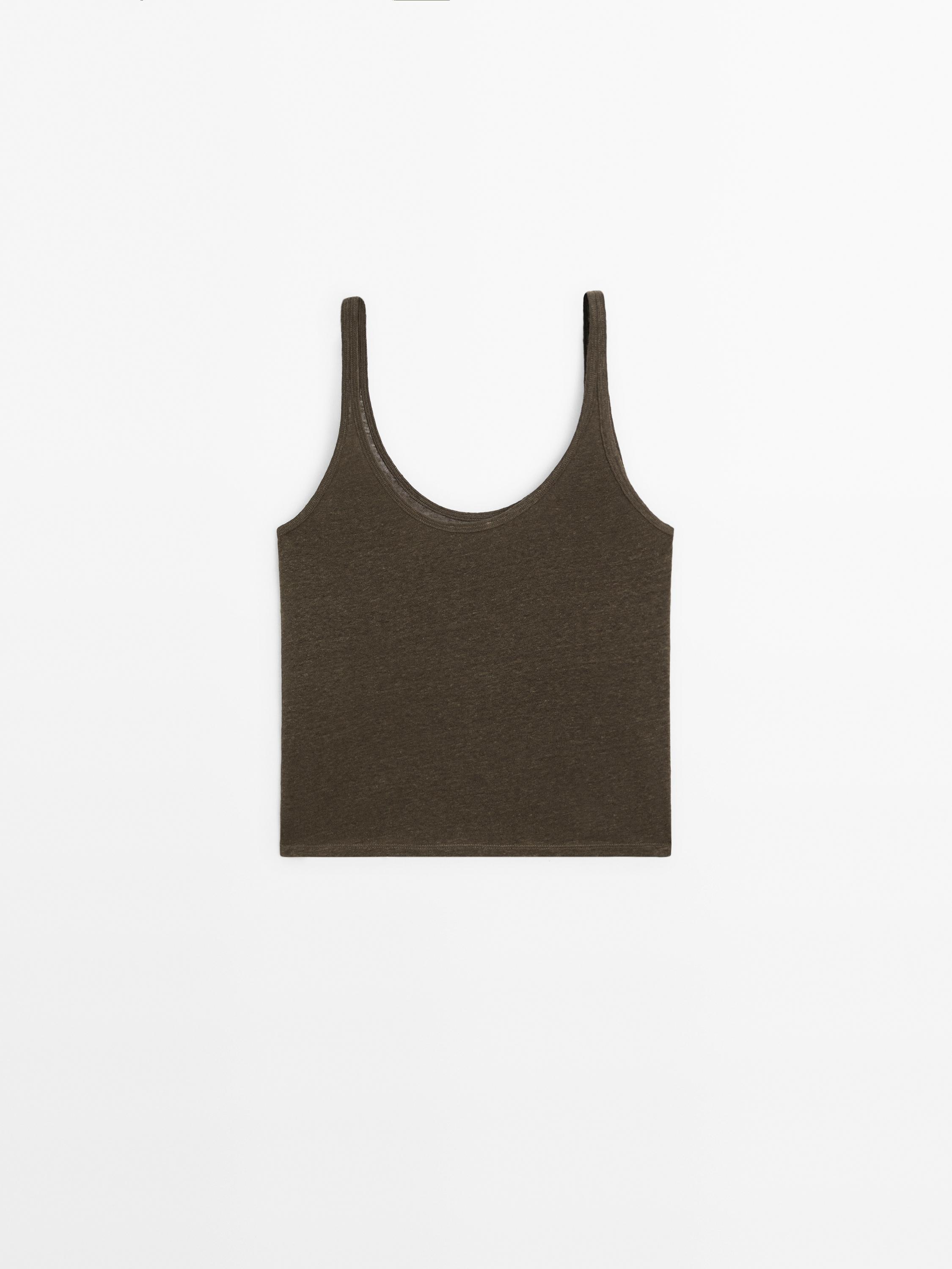 100% linen strappy top