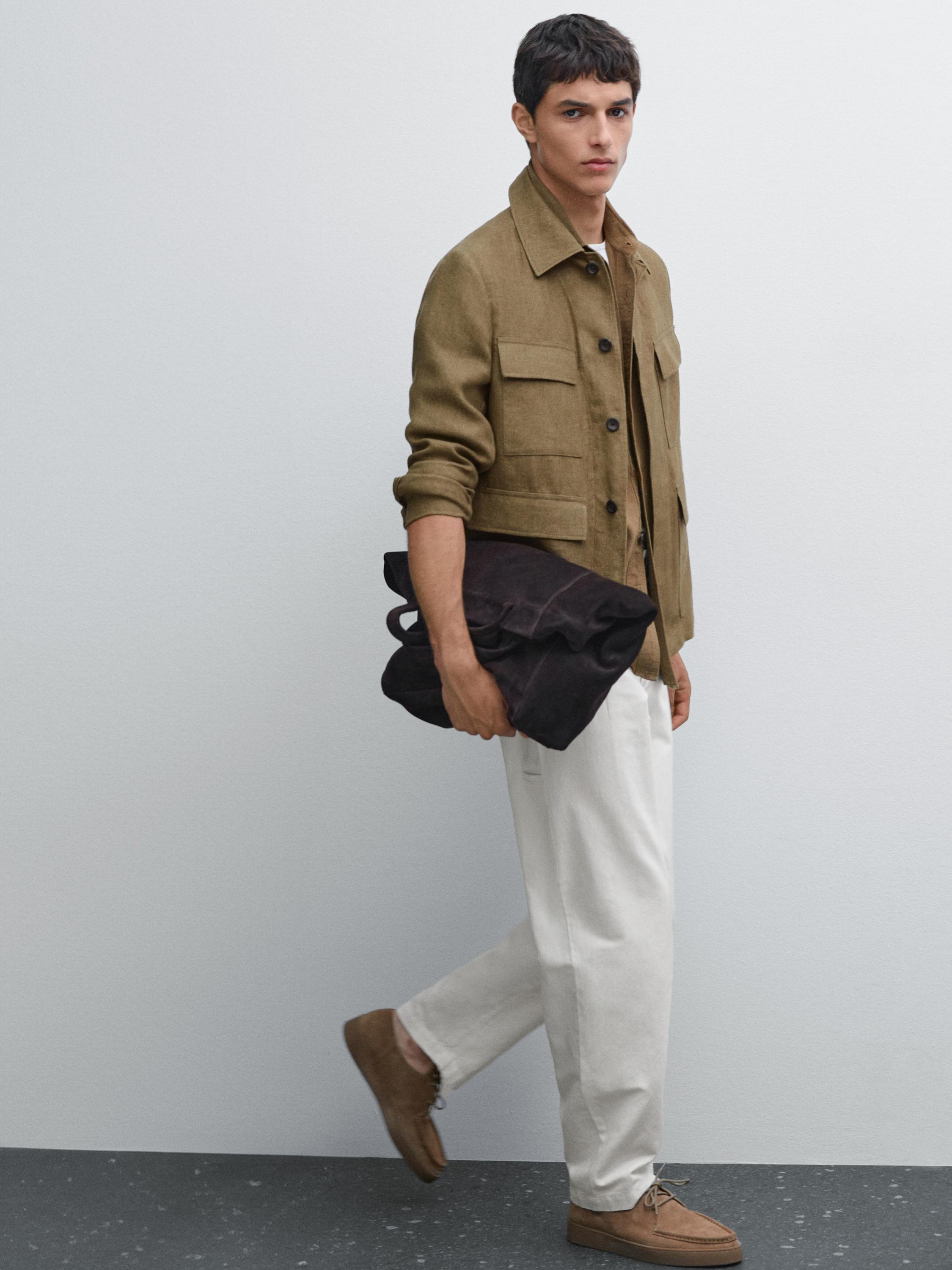 Tapered fit trousers