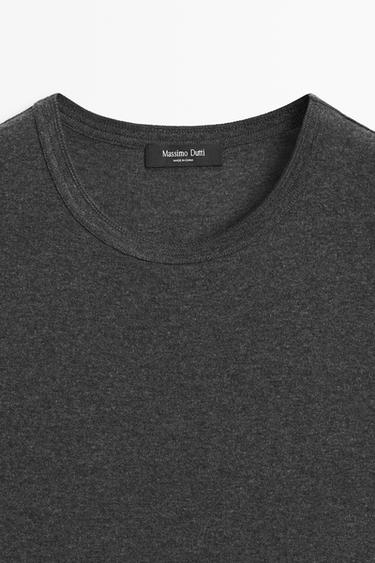 Wool blend double-layer T-shirt — DARK GREY 9