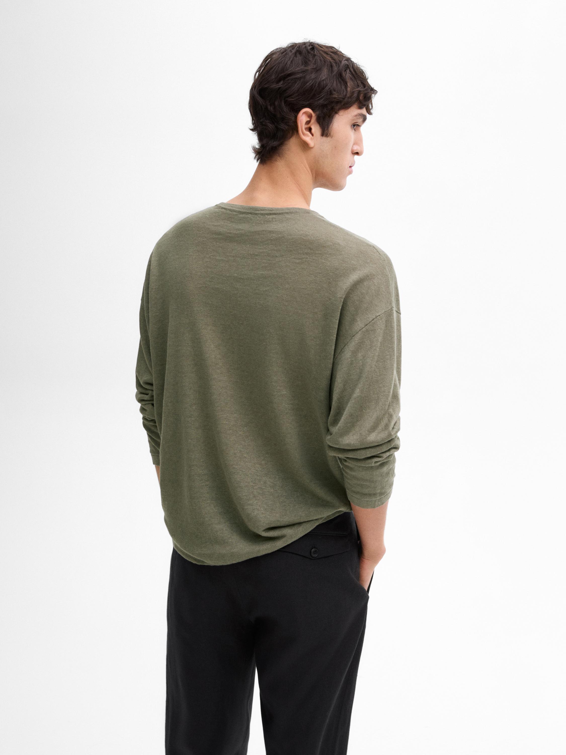 Jersey cuello redondo 100% lino