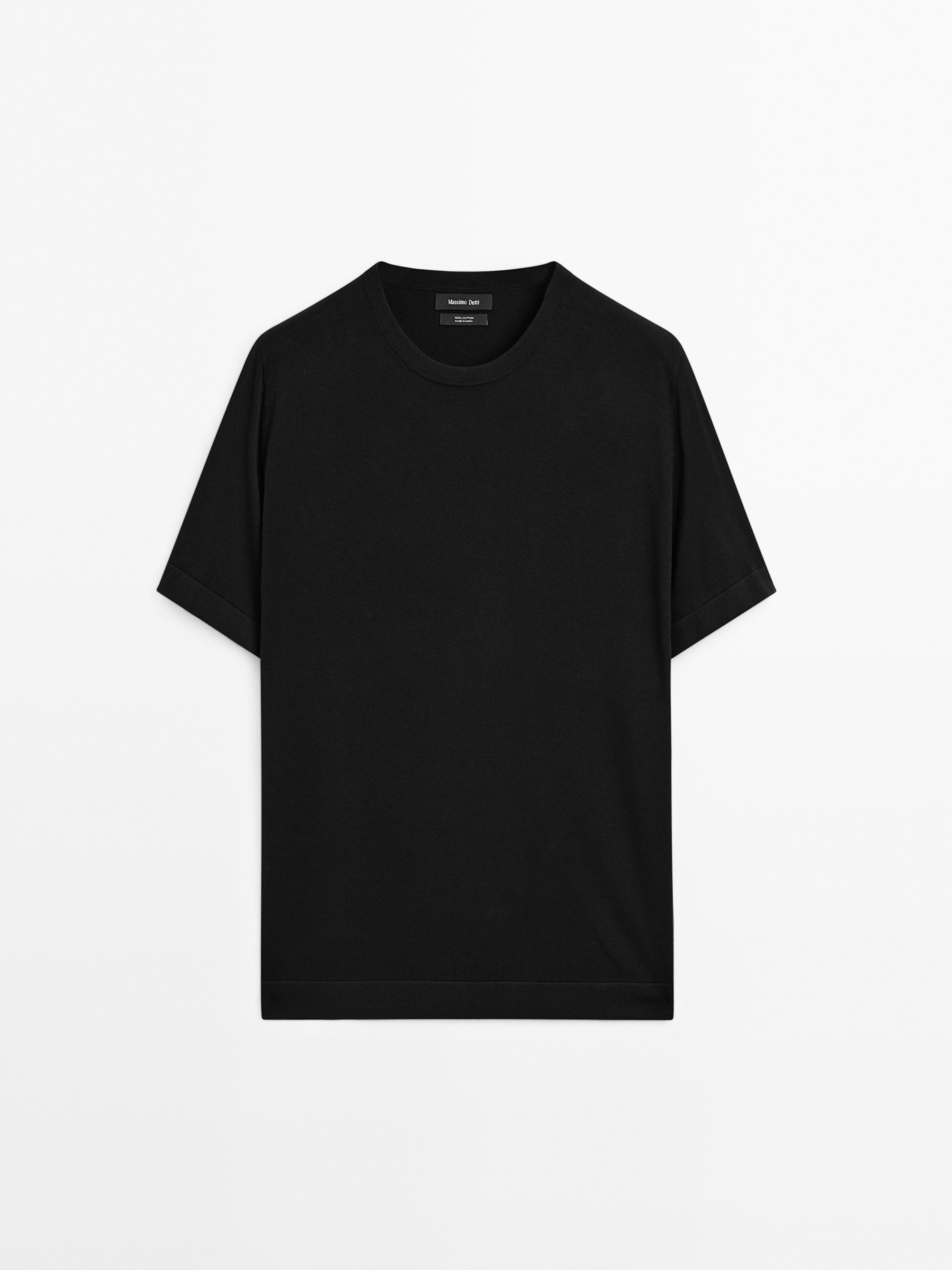 Short sleeve knitted jumper 100% cotton