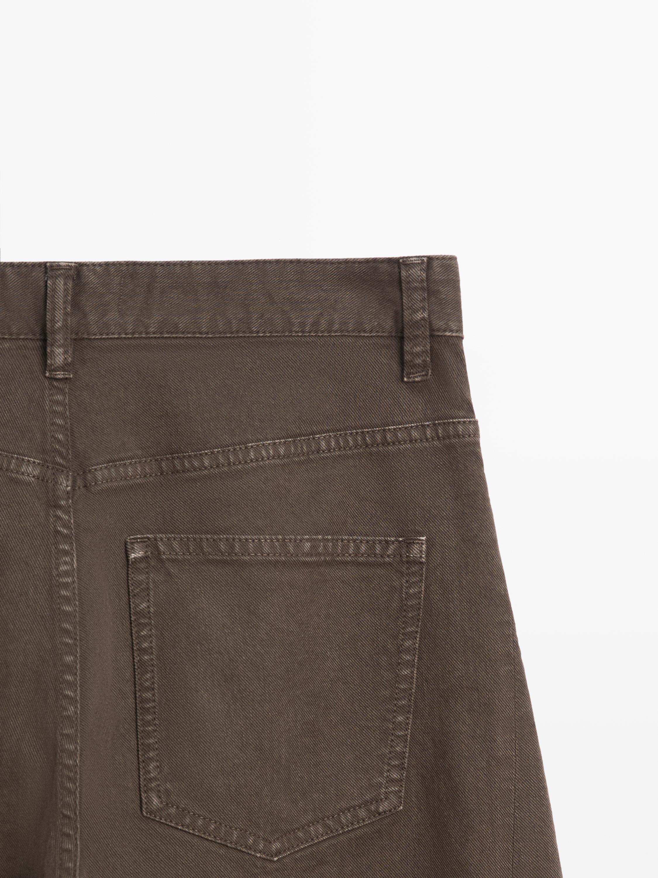 High-waist balloon fit jeans — Chocolate