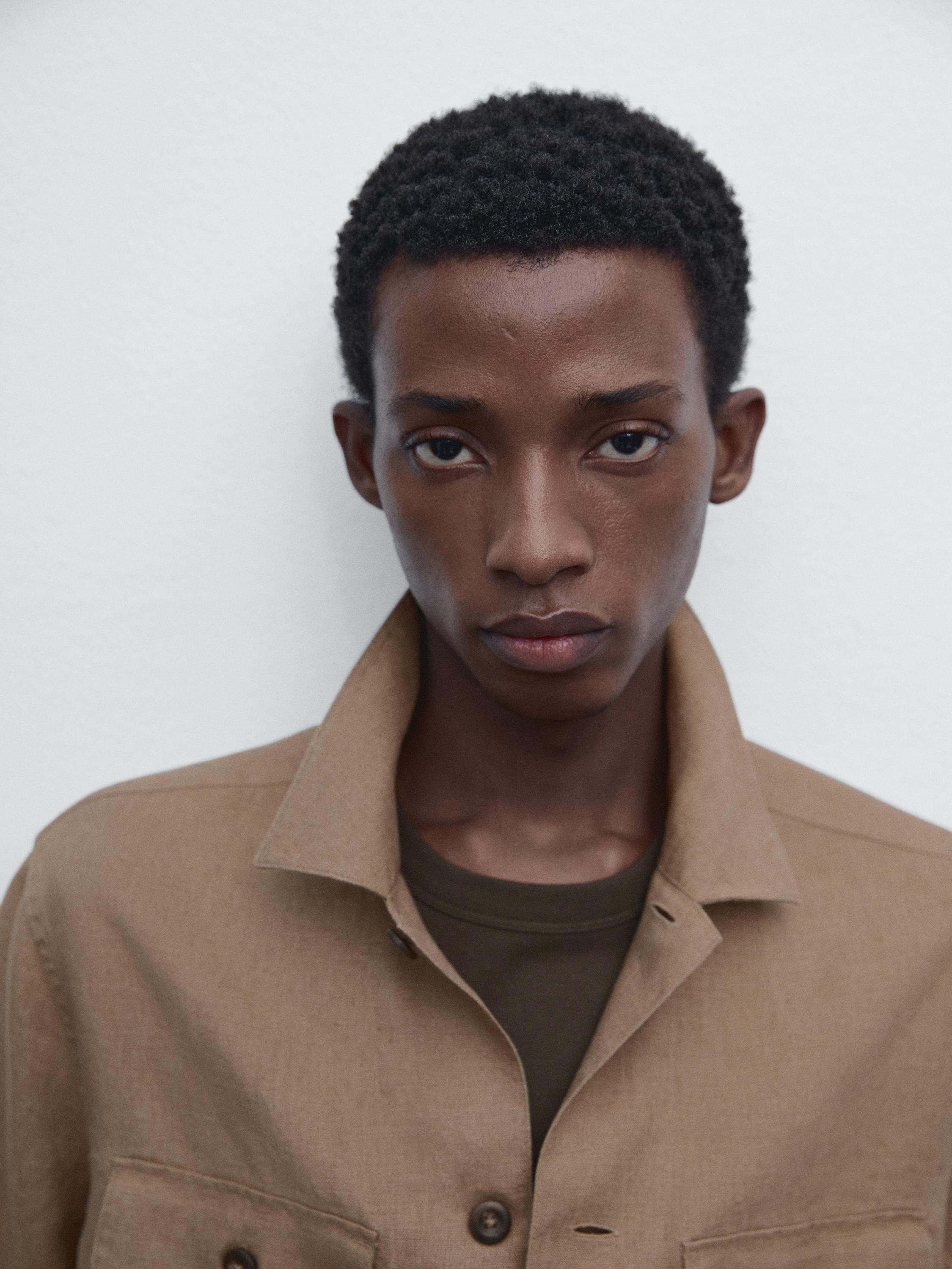 100% linen overshirt