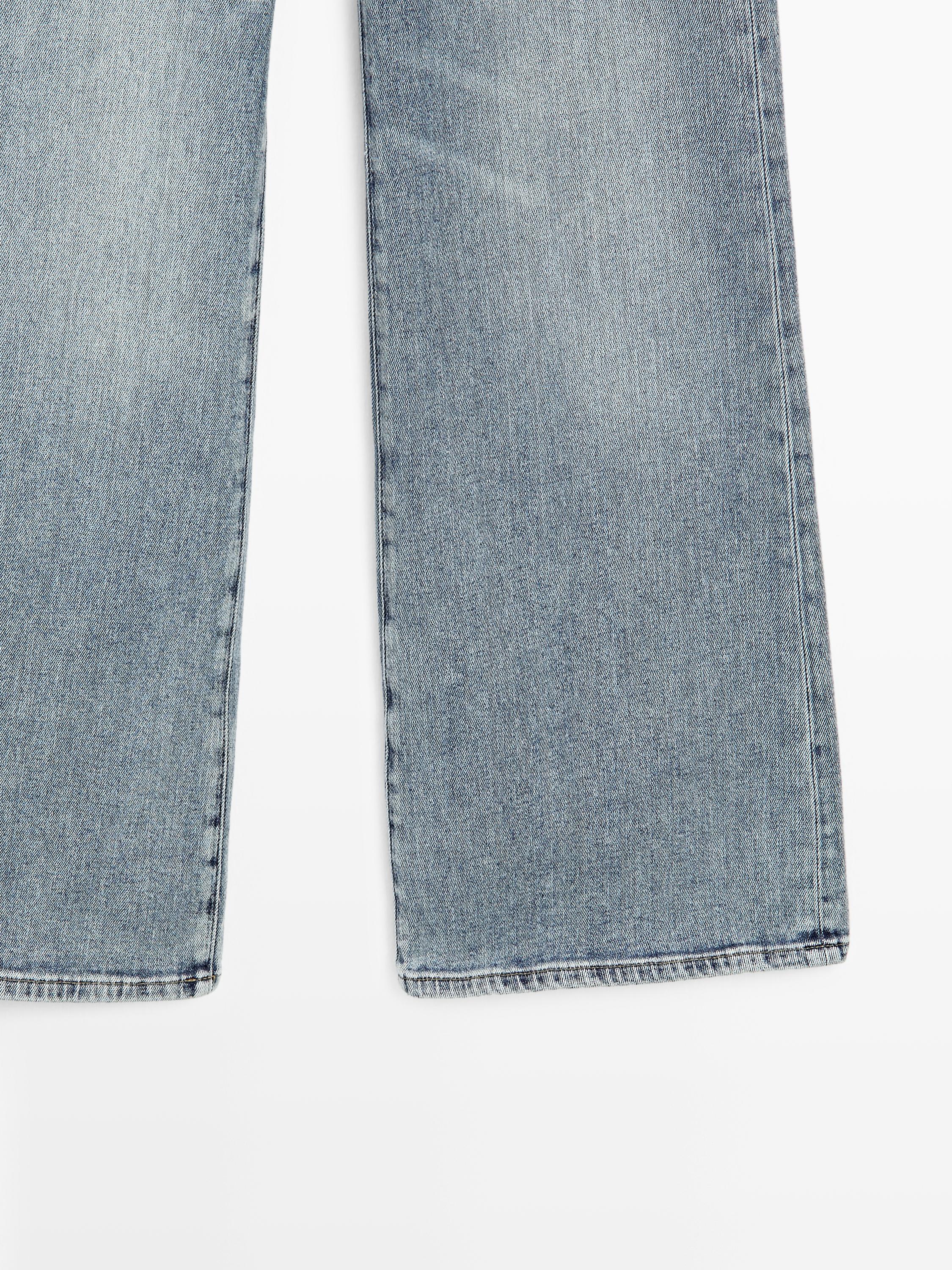 Jeans-Schlaghose im Vintage-Stil mit niedrigem Bund