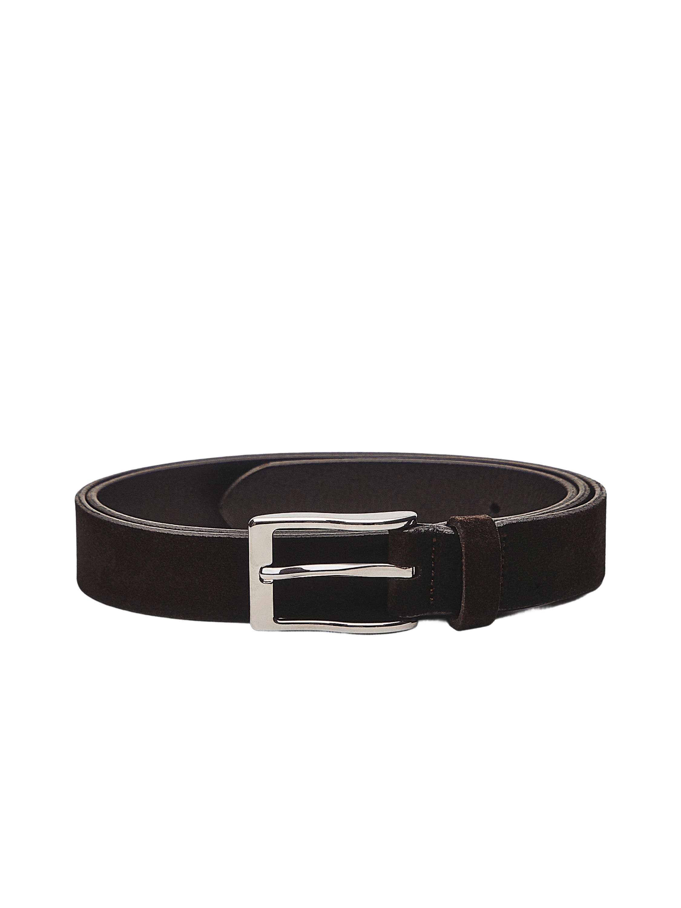 Plush nappa leather belt — BROWN