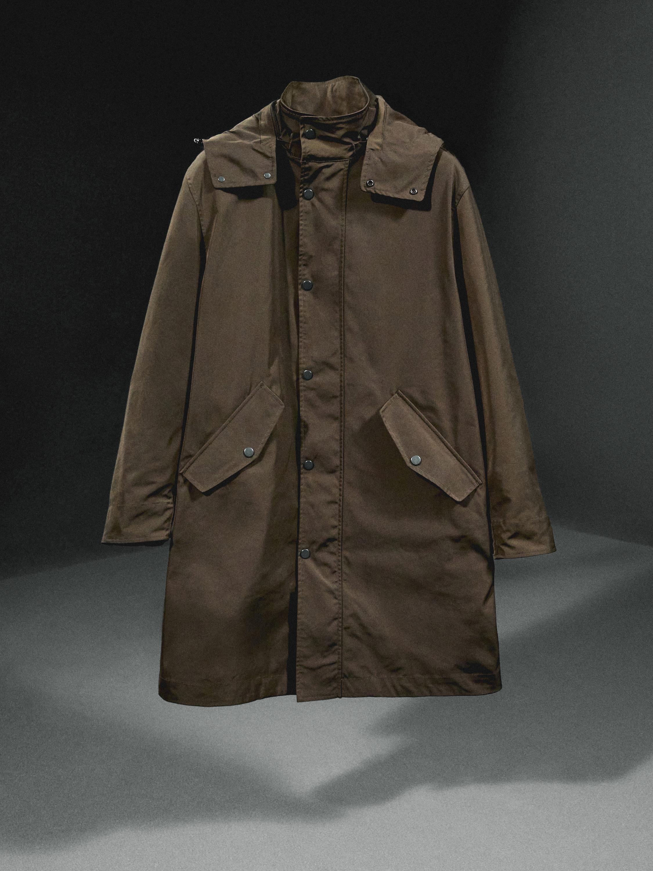 Long technical parka with detachable interior — CAREY