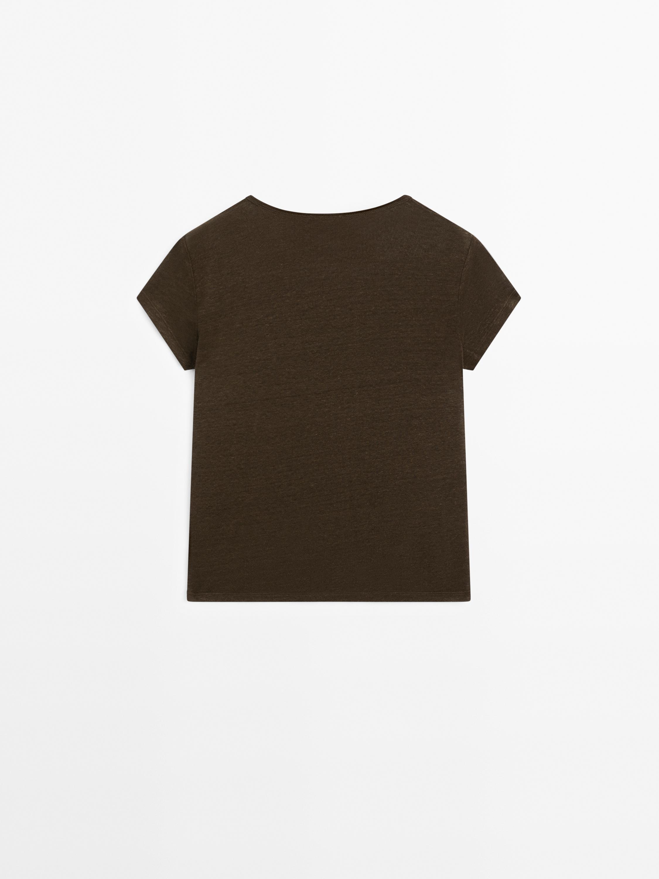 100% linen short sleeve T-shirt