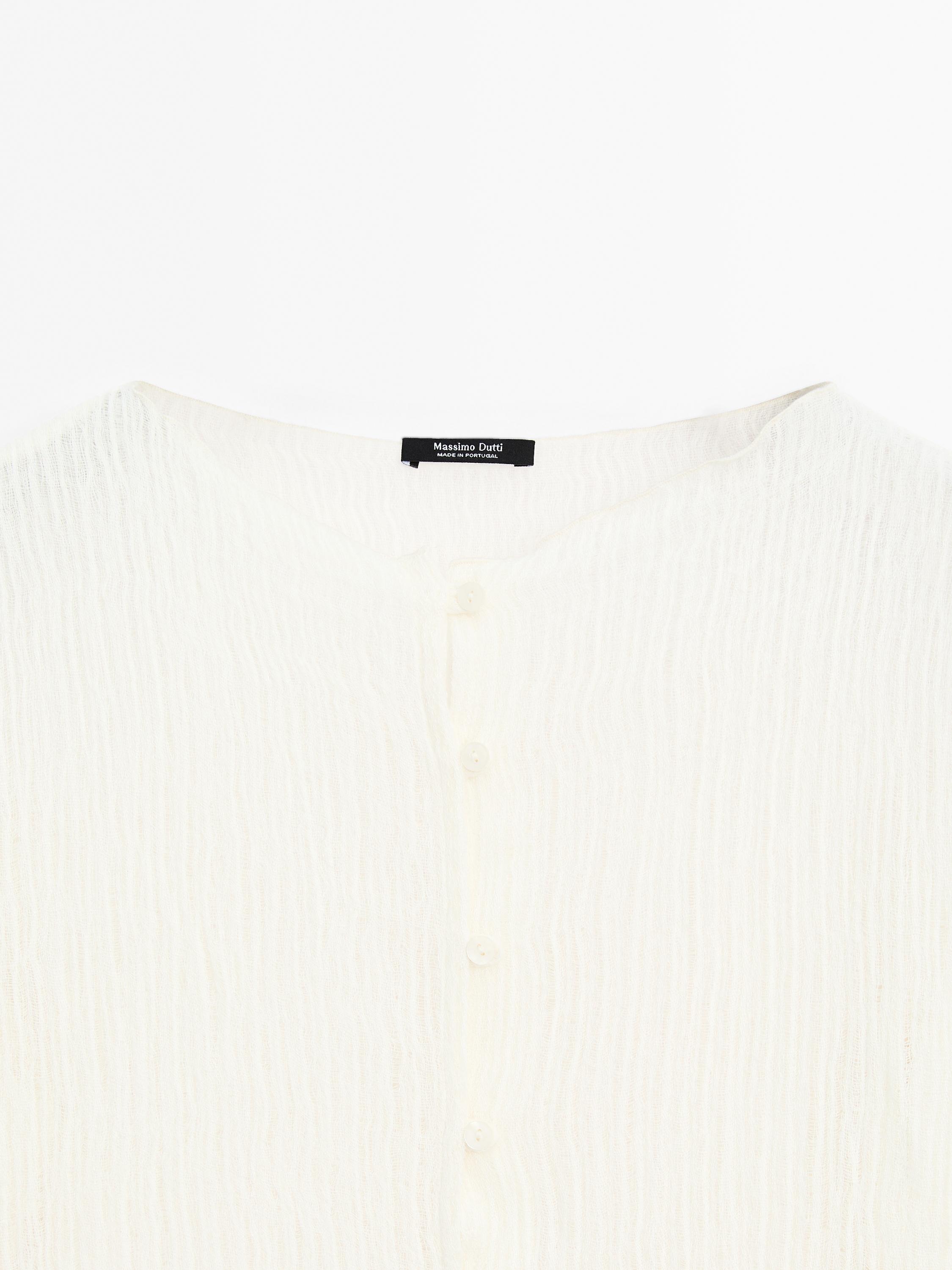 Flowing semi-sheer shirt
