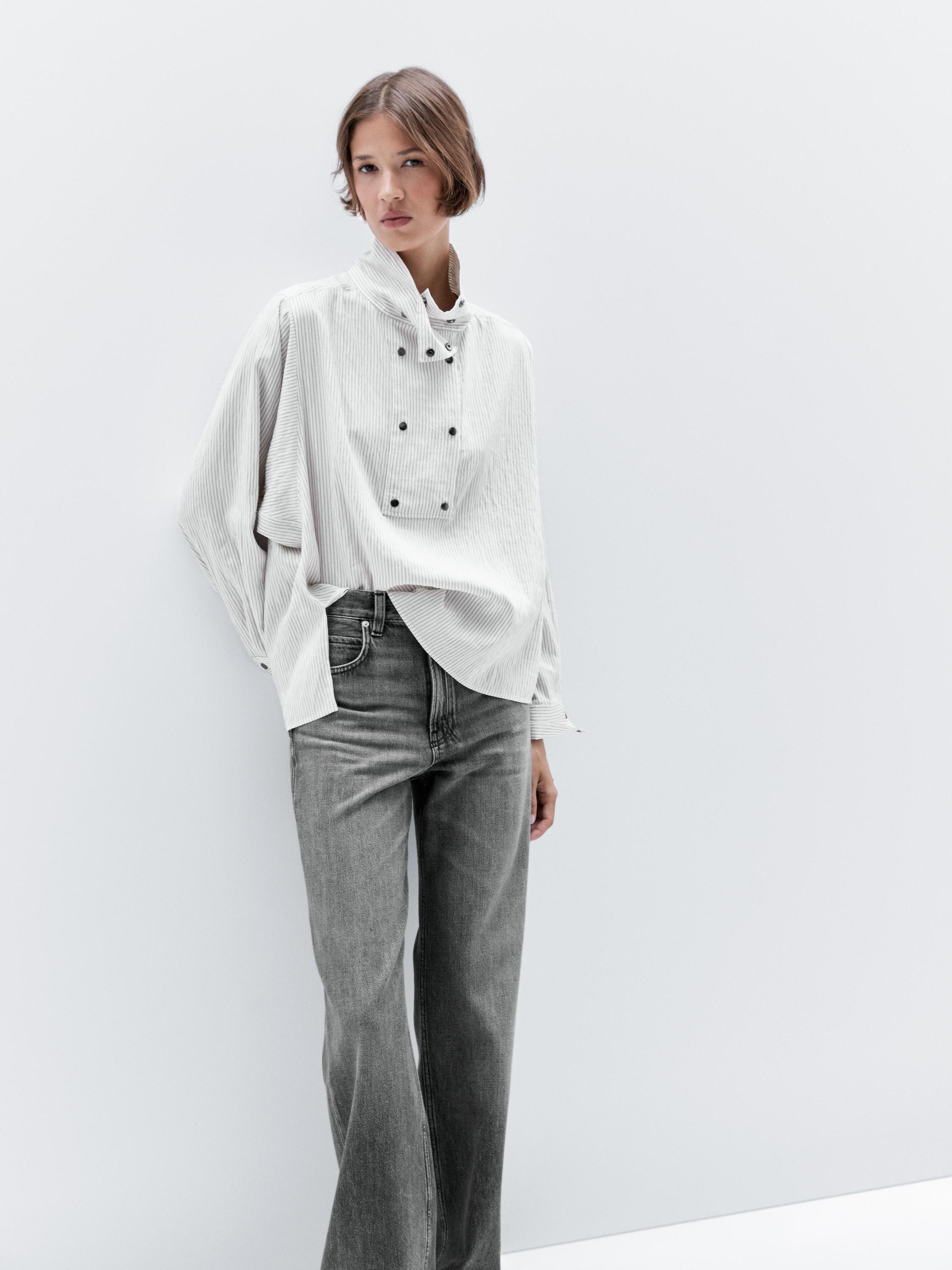High-waist wide-leg jeans