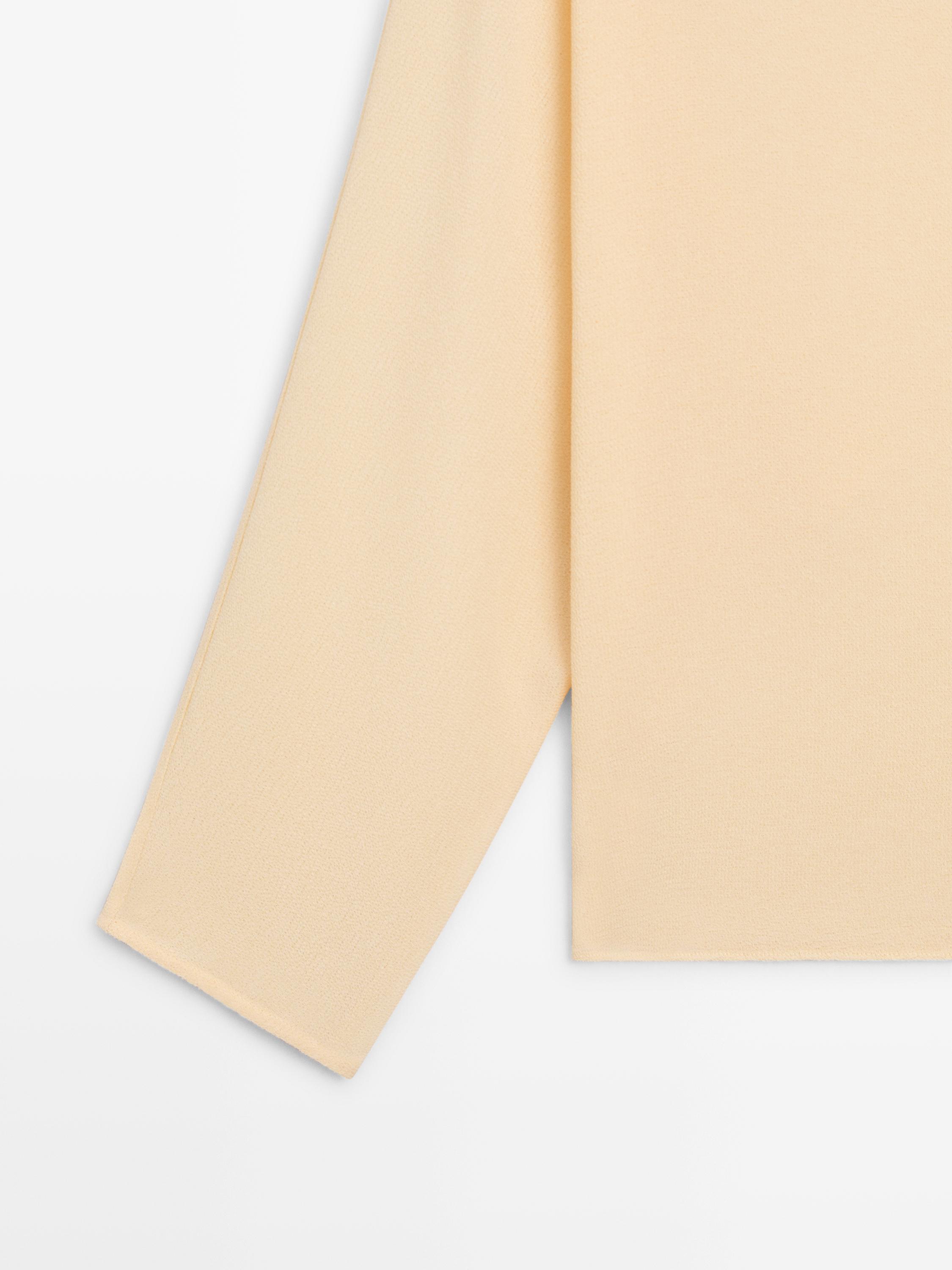 Flowing semi-sheer shirt — Mustard