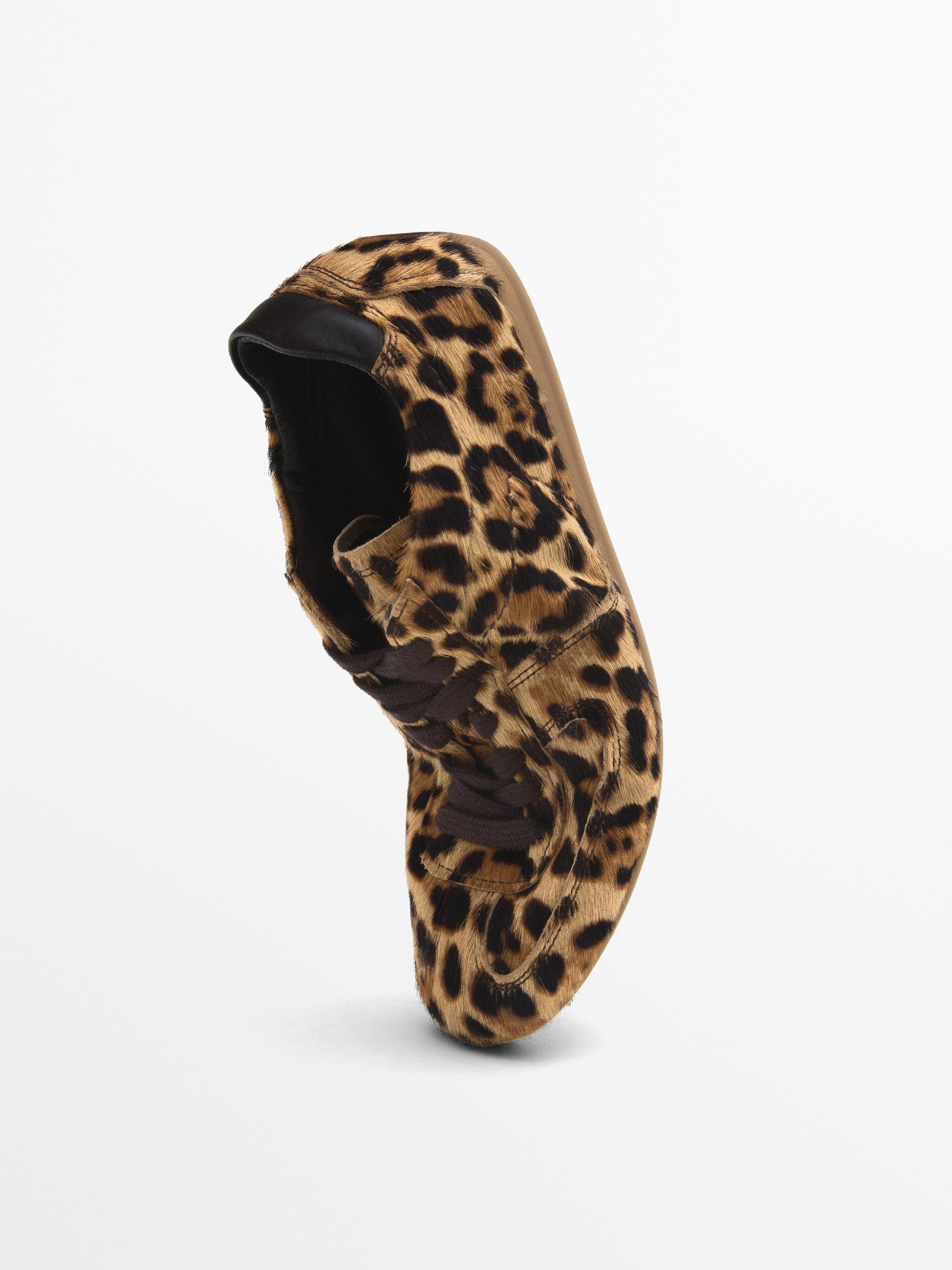 Animal print trainers