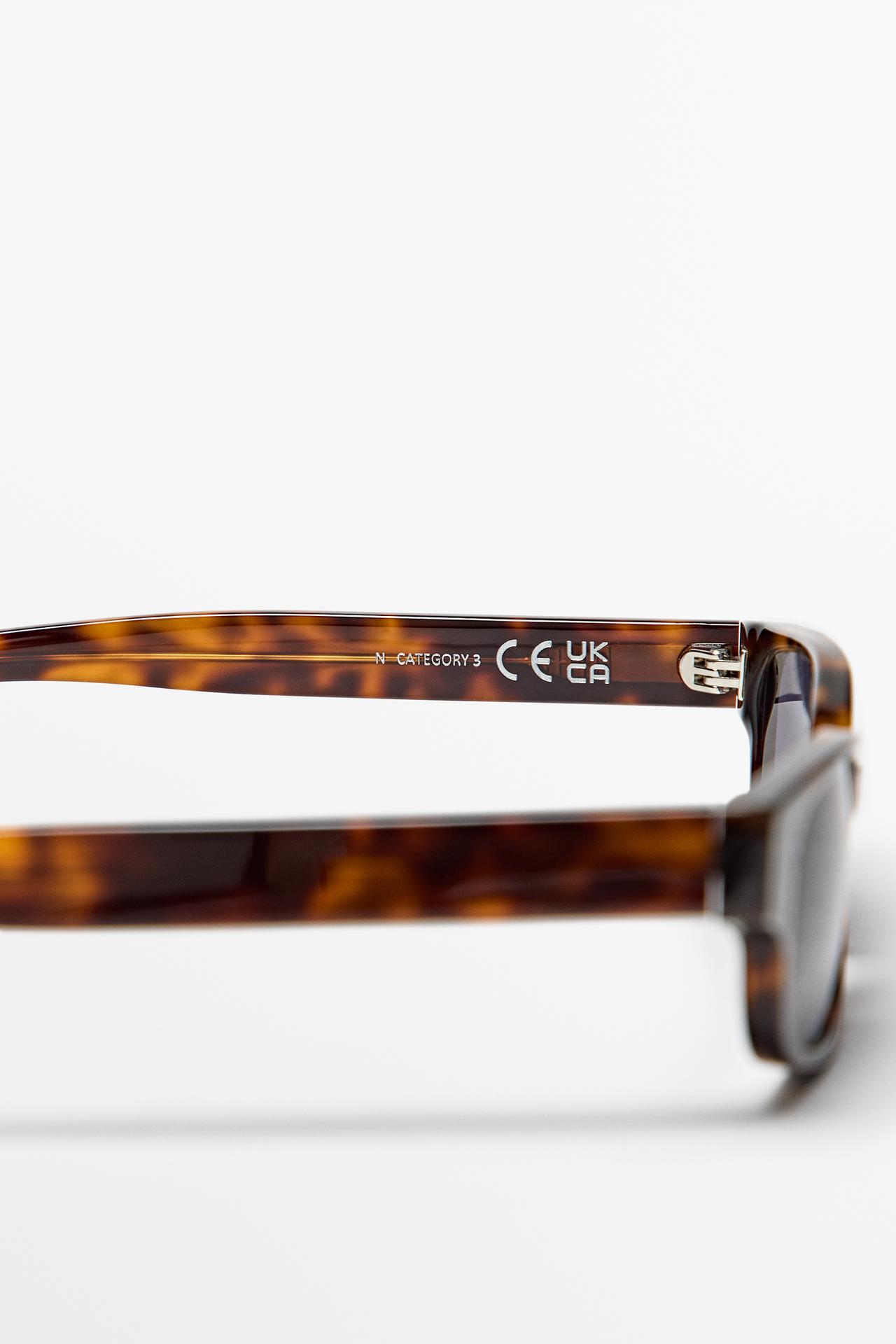 Tortoiseshell-effect sunglasses — Caramel
