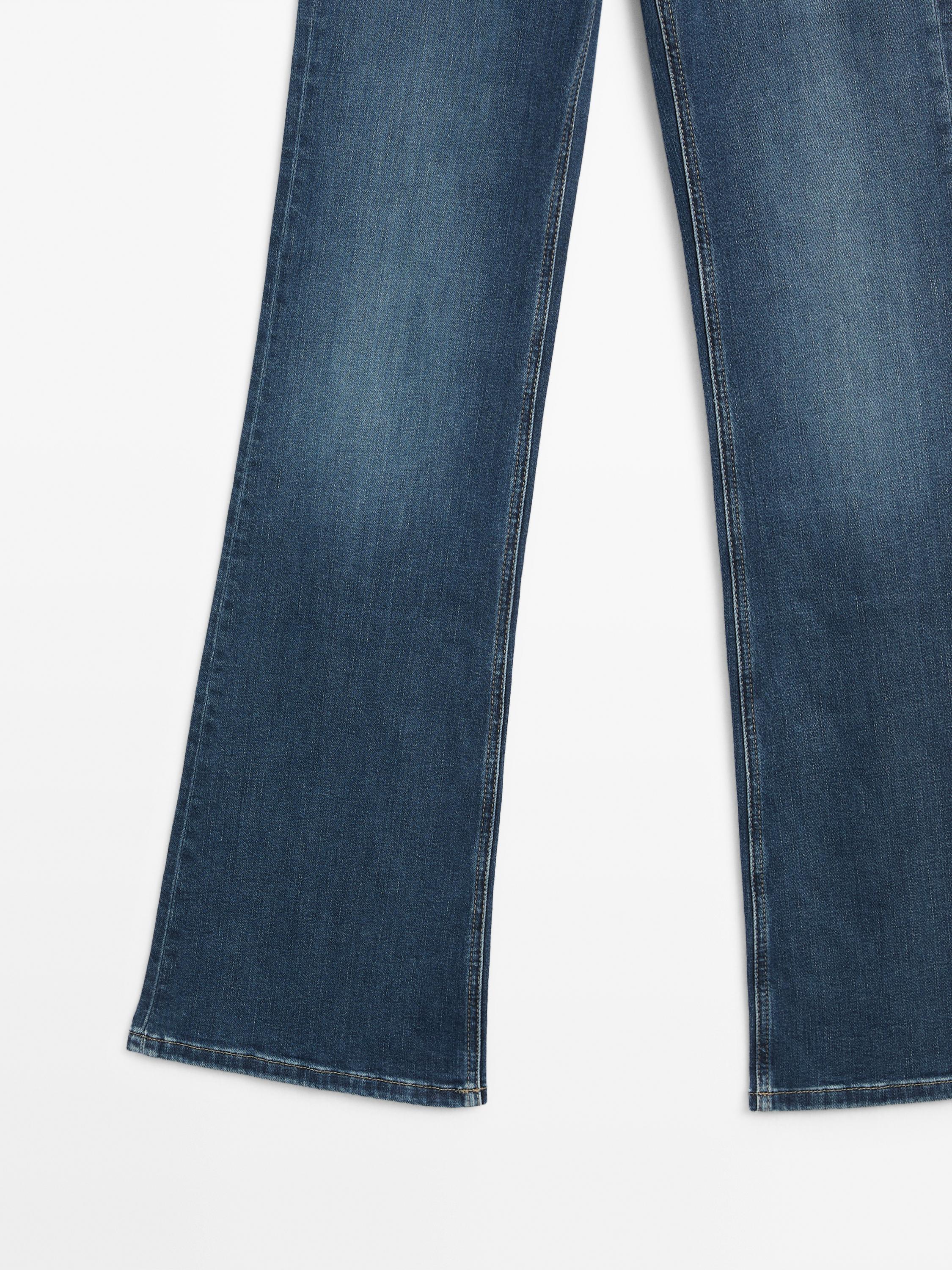 High waist flare fit skinny jeans