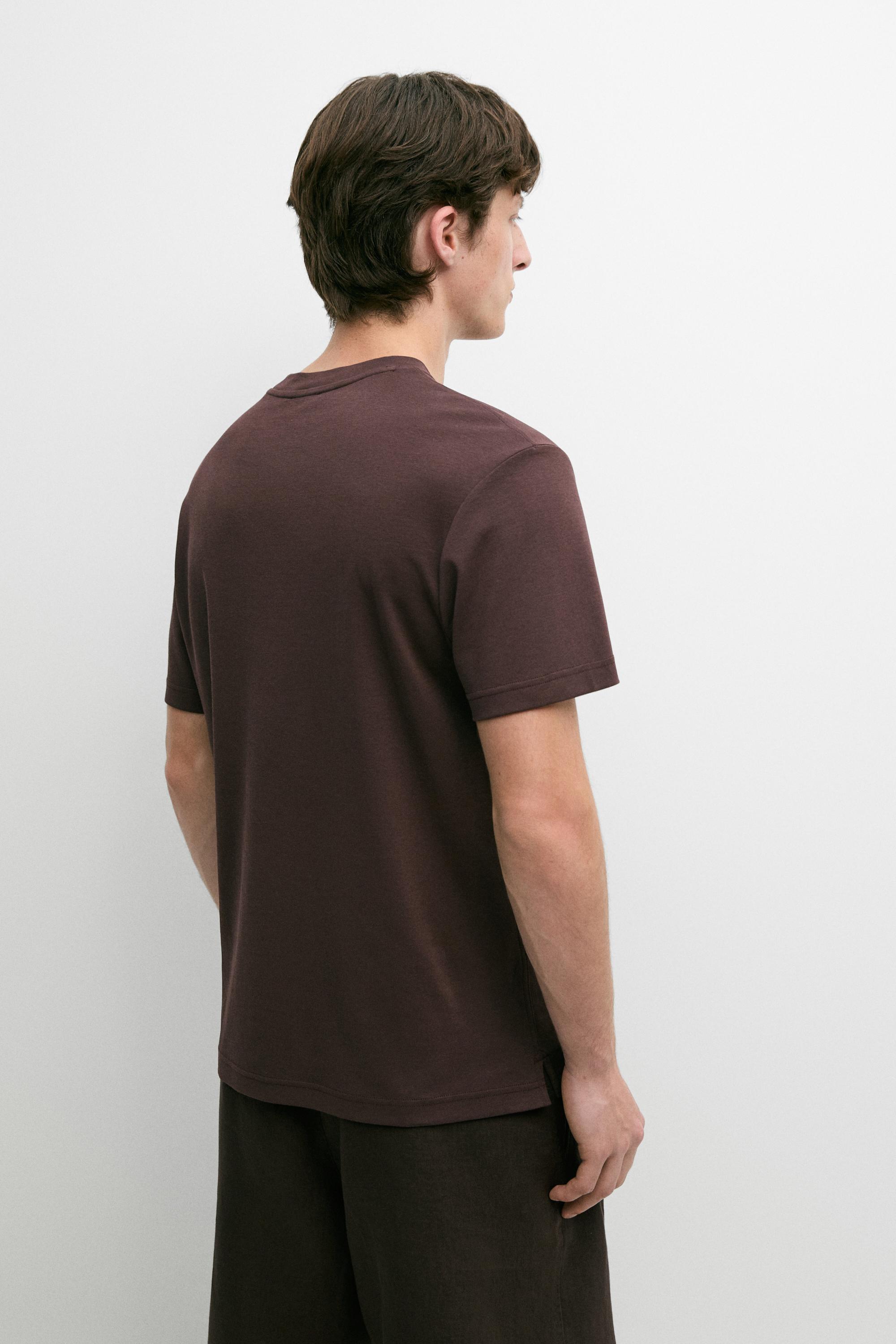 100% cotton short-sleeve T-shirt — MAROON