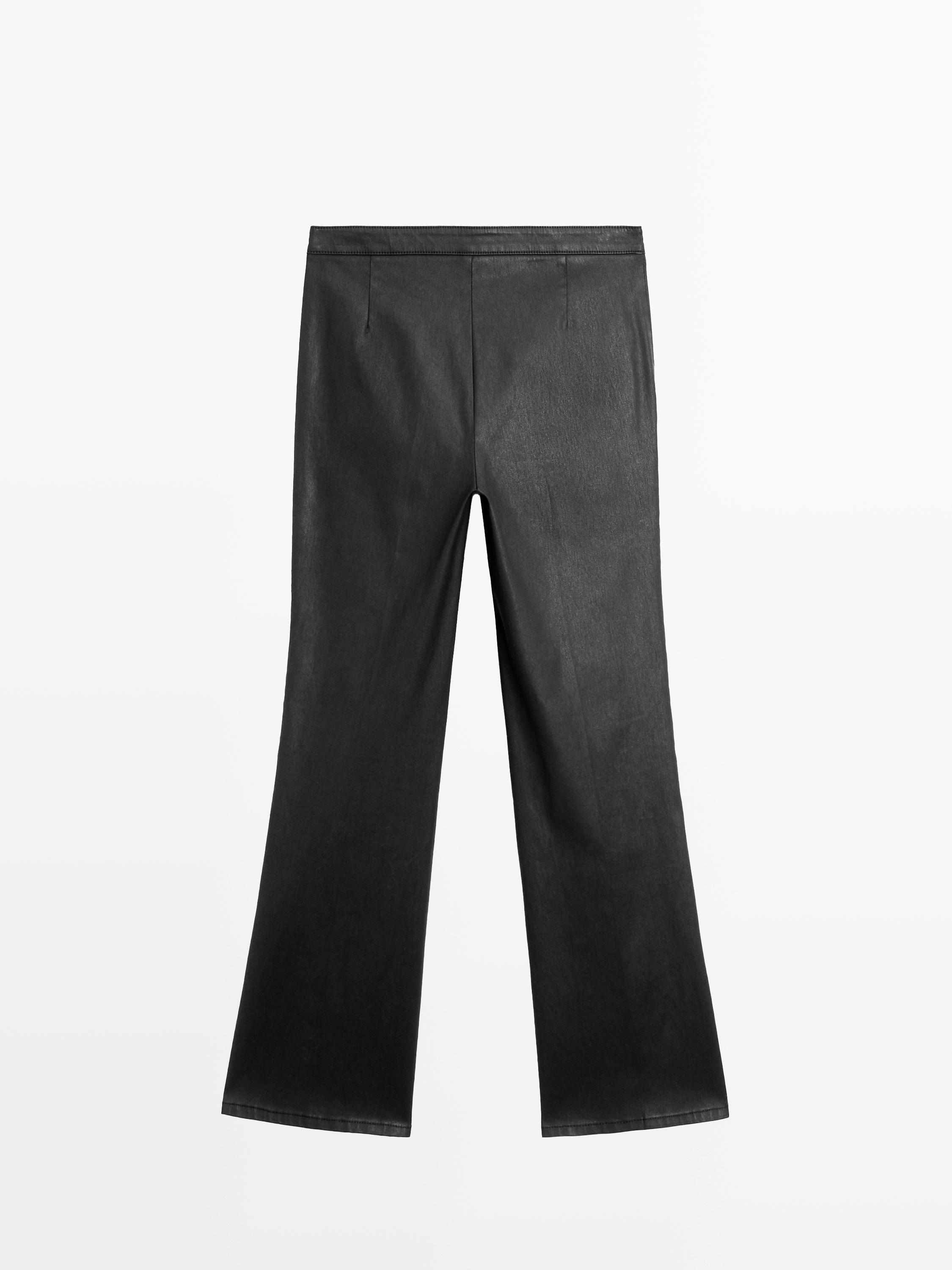 Flared cropped trousers