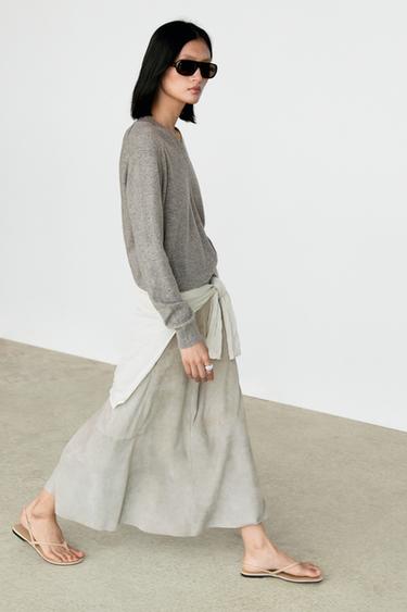 100% cashmere knit sweater — GREY MARL 5