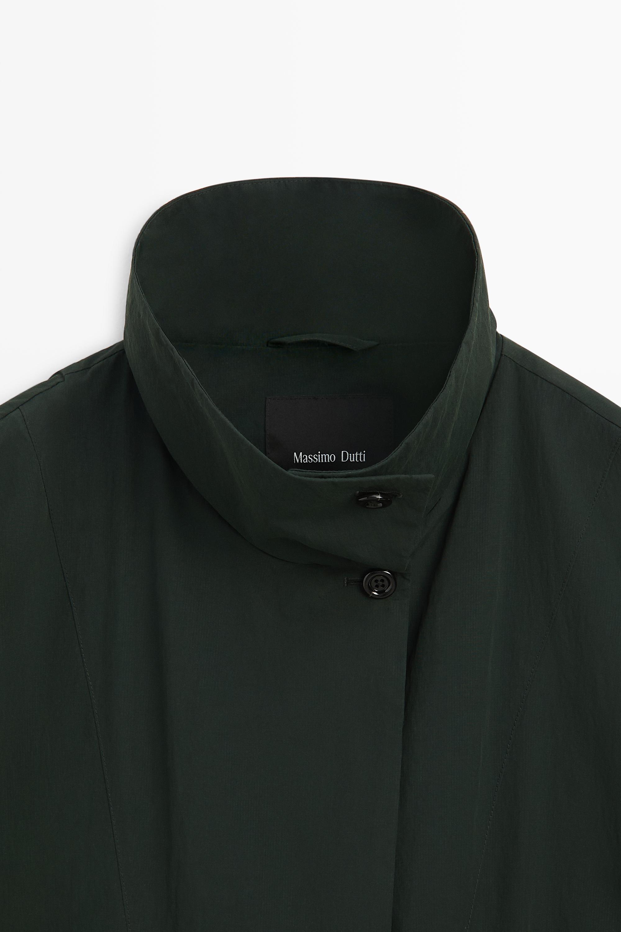 Long technical parka — PETROL BLUE