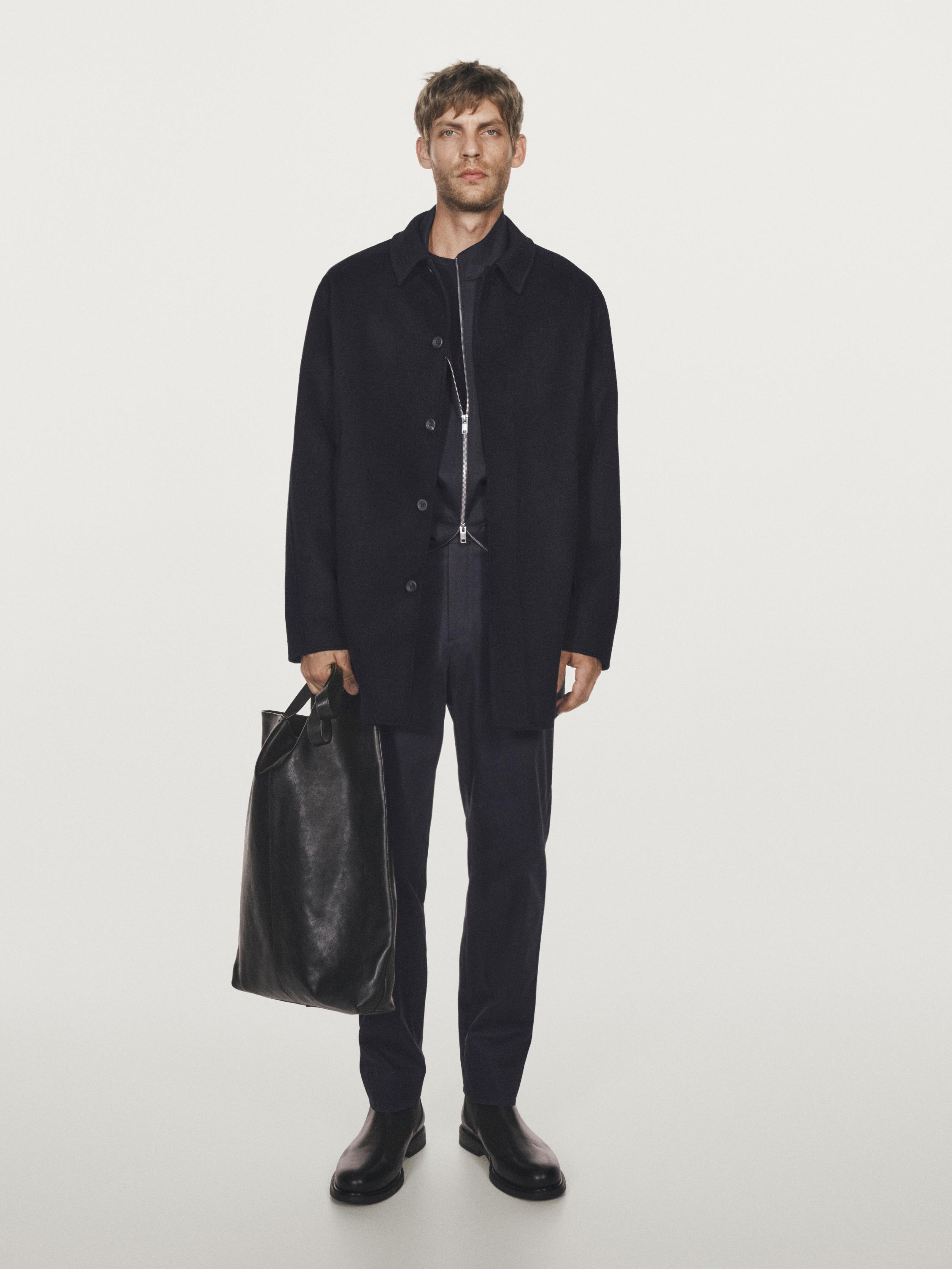 Short wool blend coat