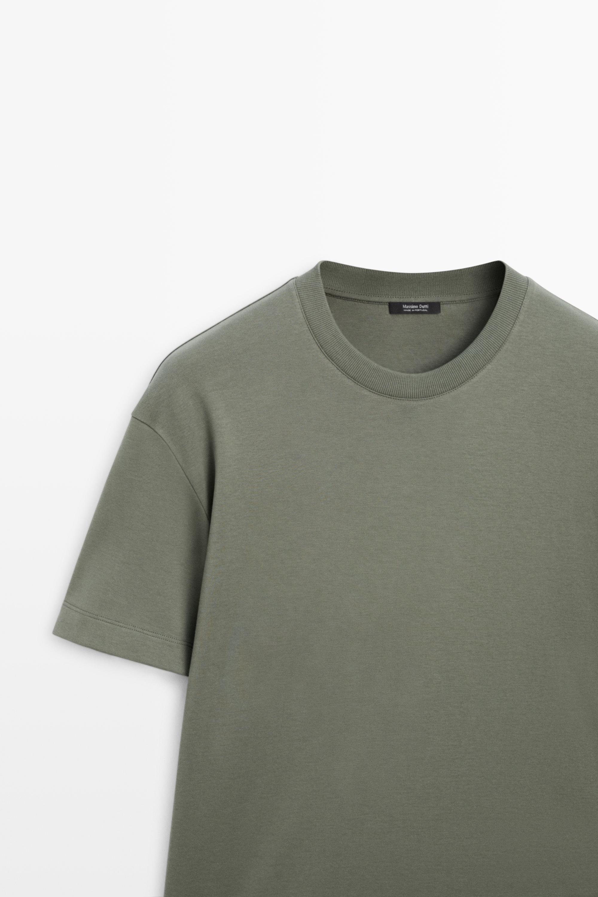 100% cotton short sleeve T-shirt — MOSS GREEN
