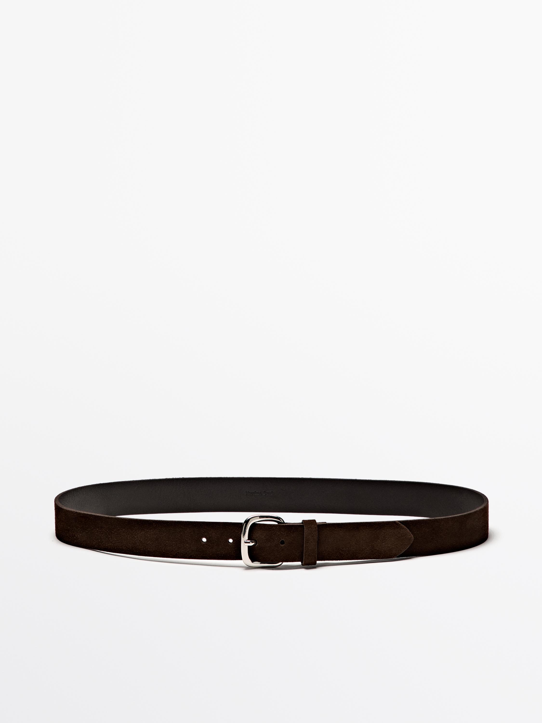 Ceinture en cuir nappa molletonné