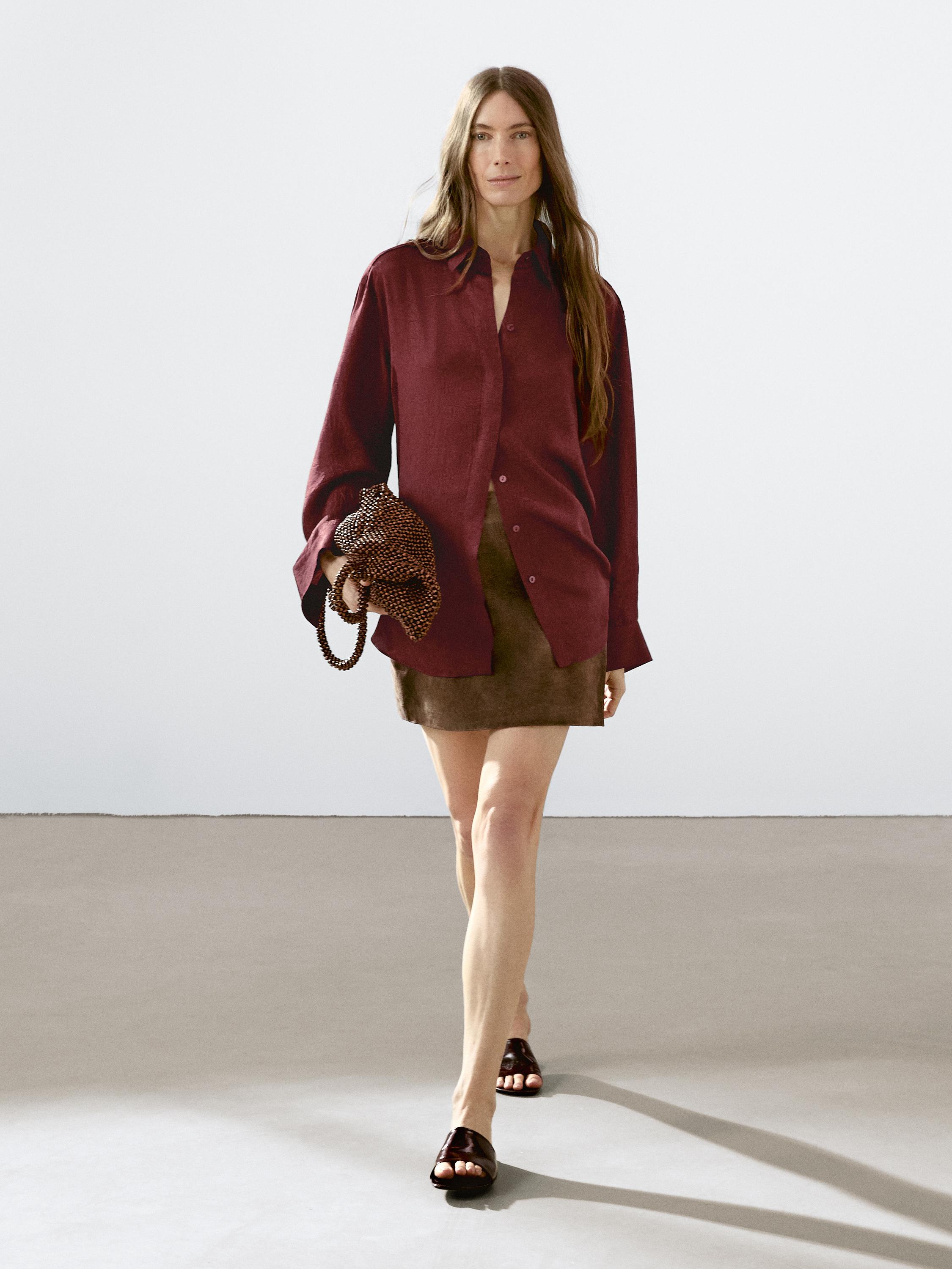 Chemisier fluide à manches longues