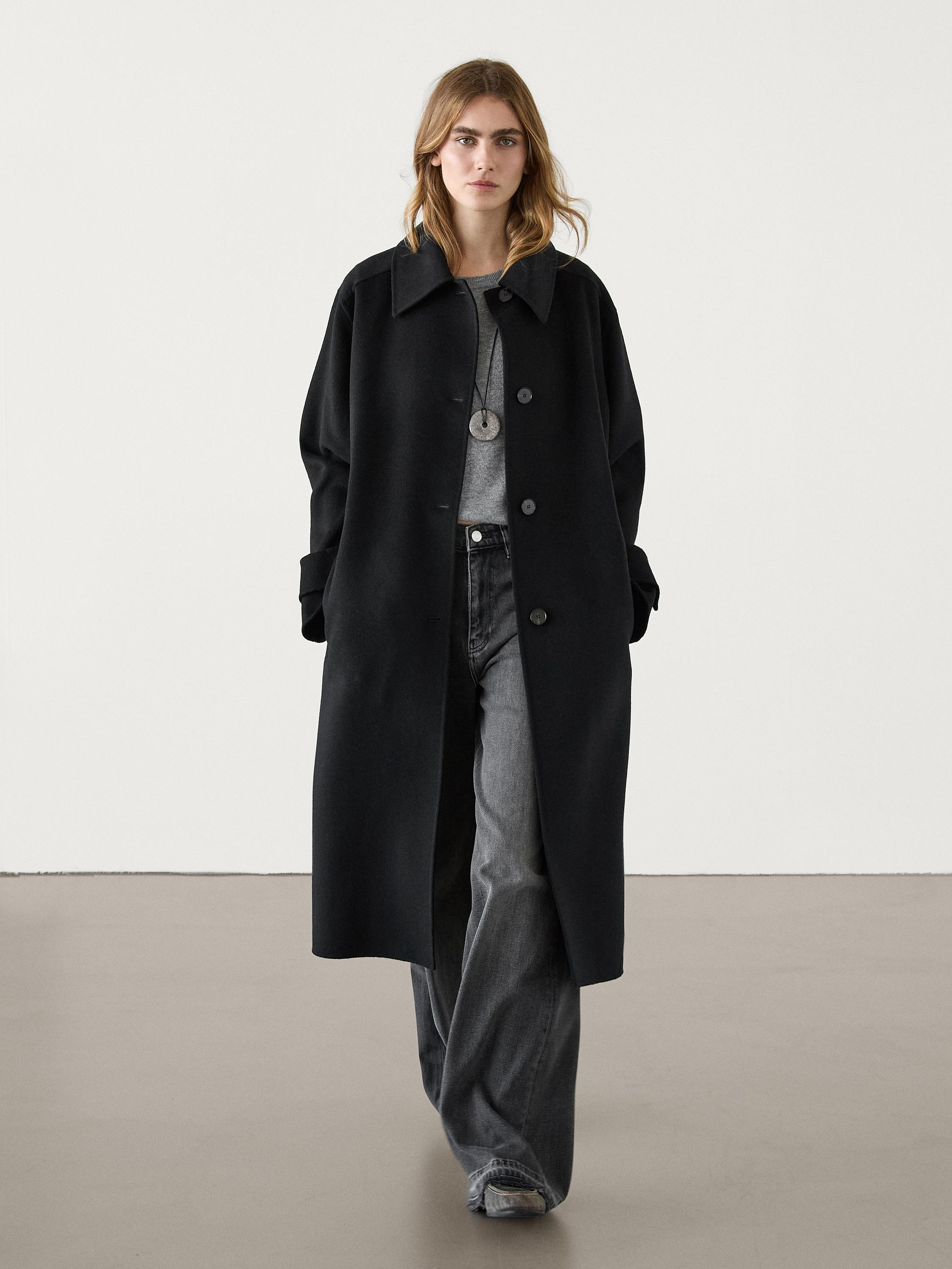 Oversized wool blend coat best sale