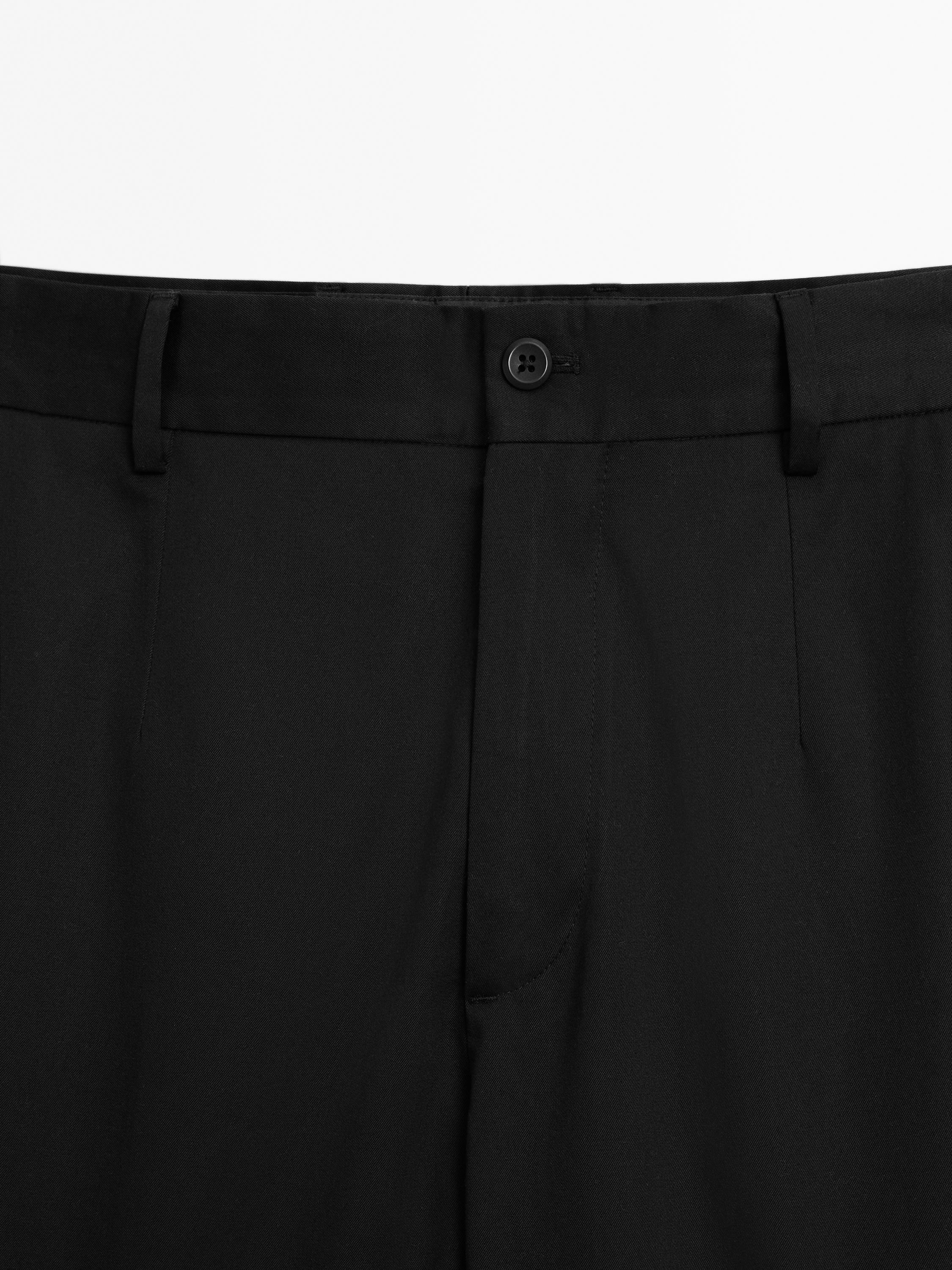100% cotton twill relaxed fit trousers