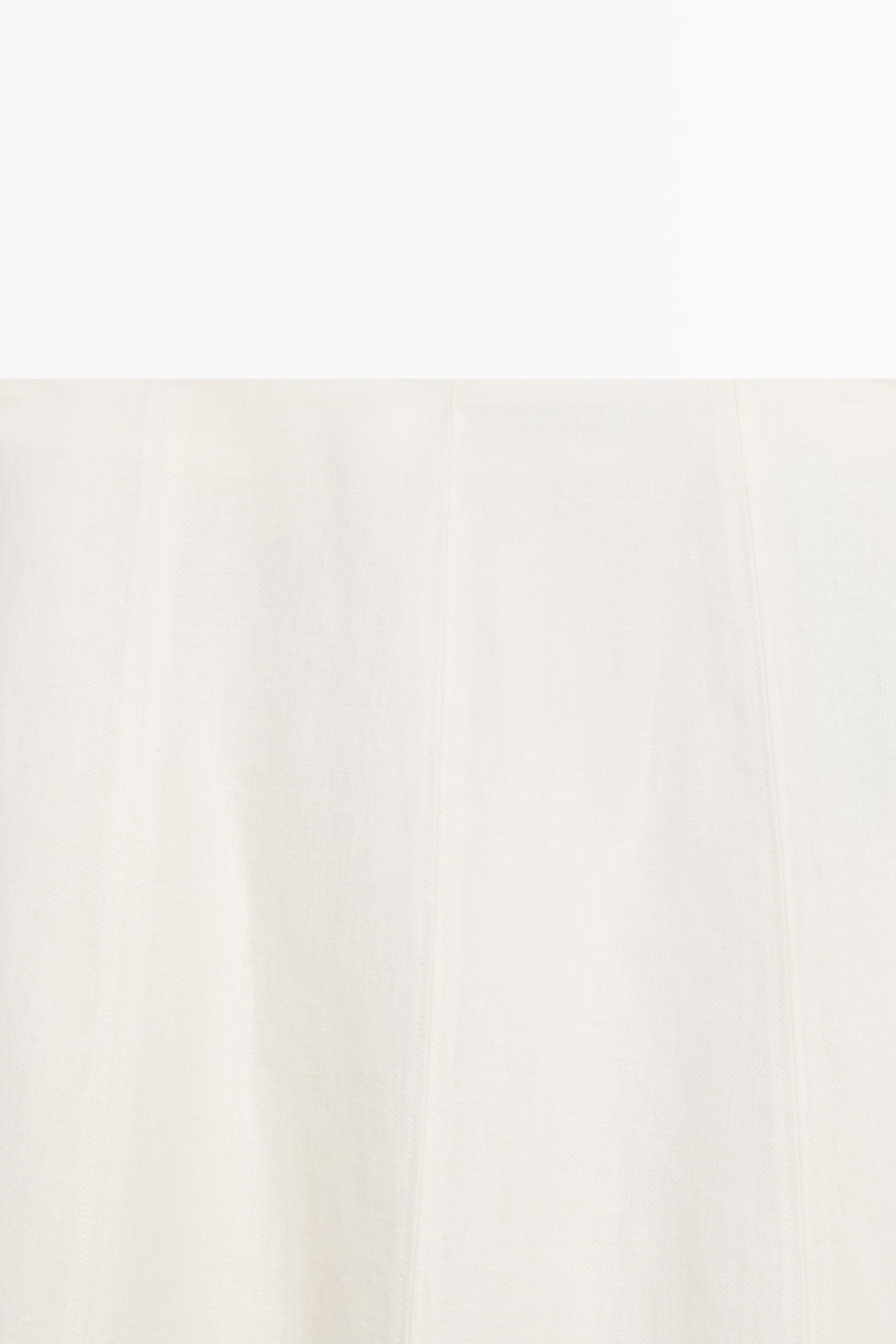 %100 keten dökümlü midi etek