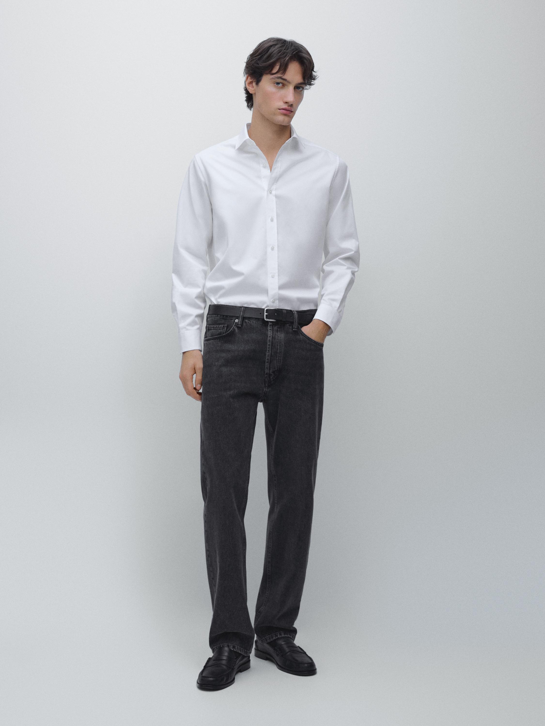 Regular-fit 100% cotton shirt
