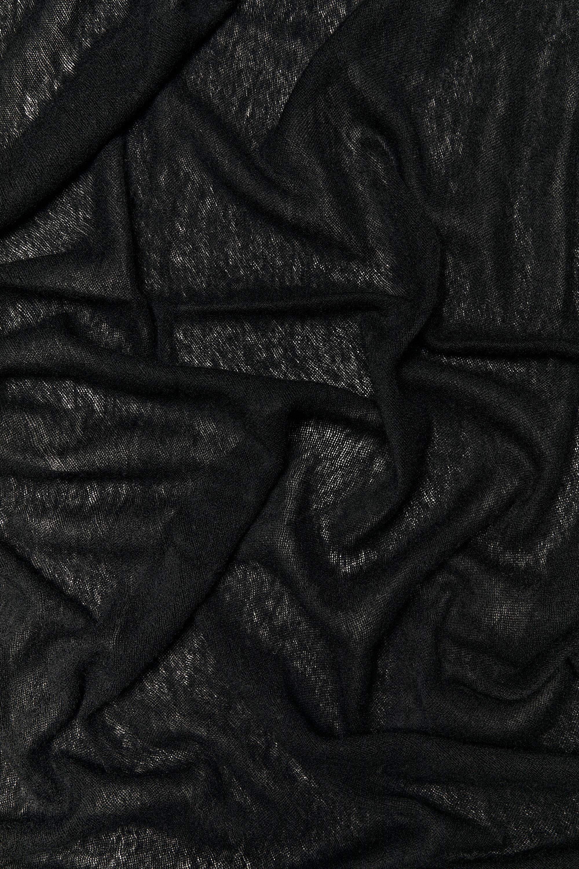 100% Cashmere scarf — BLACK