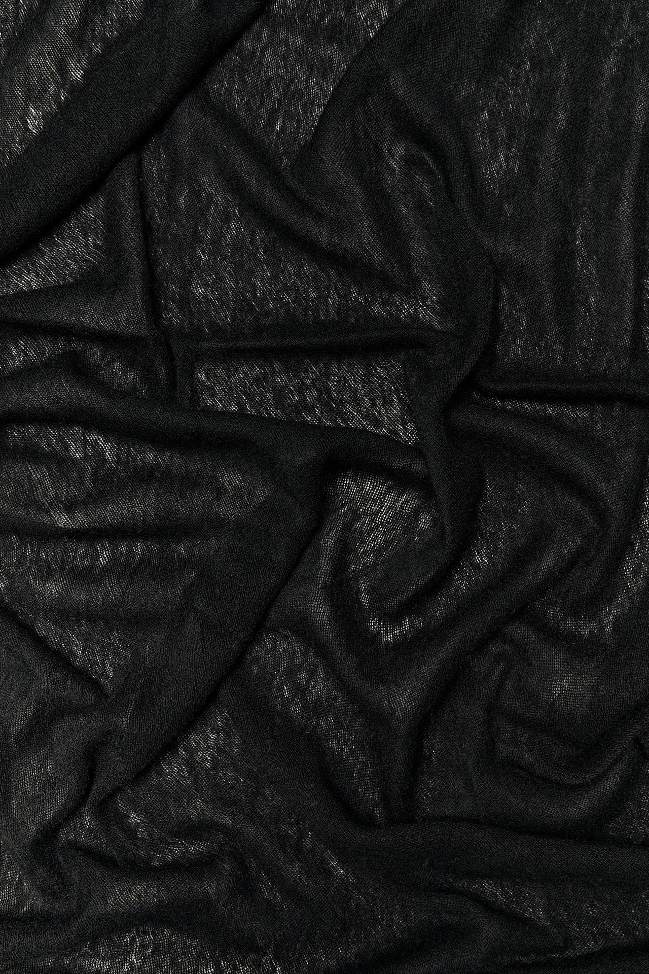 100% Cashmere scarf — BLACK