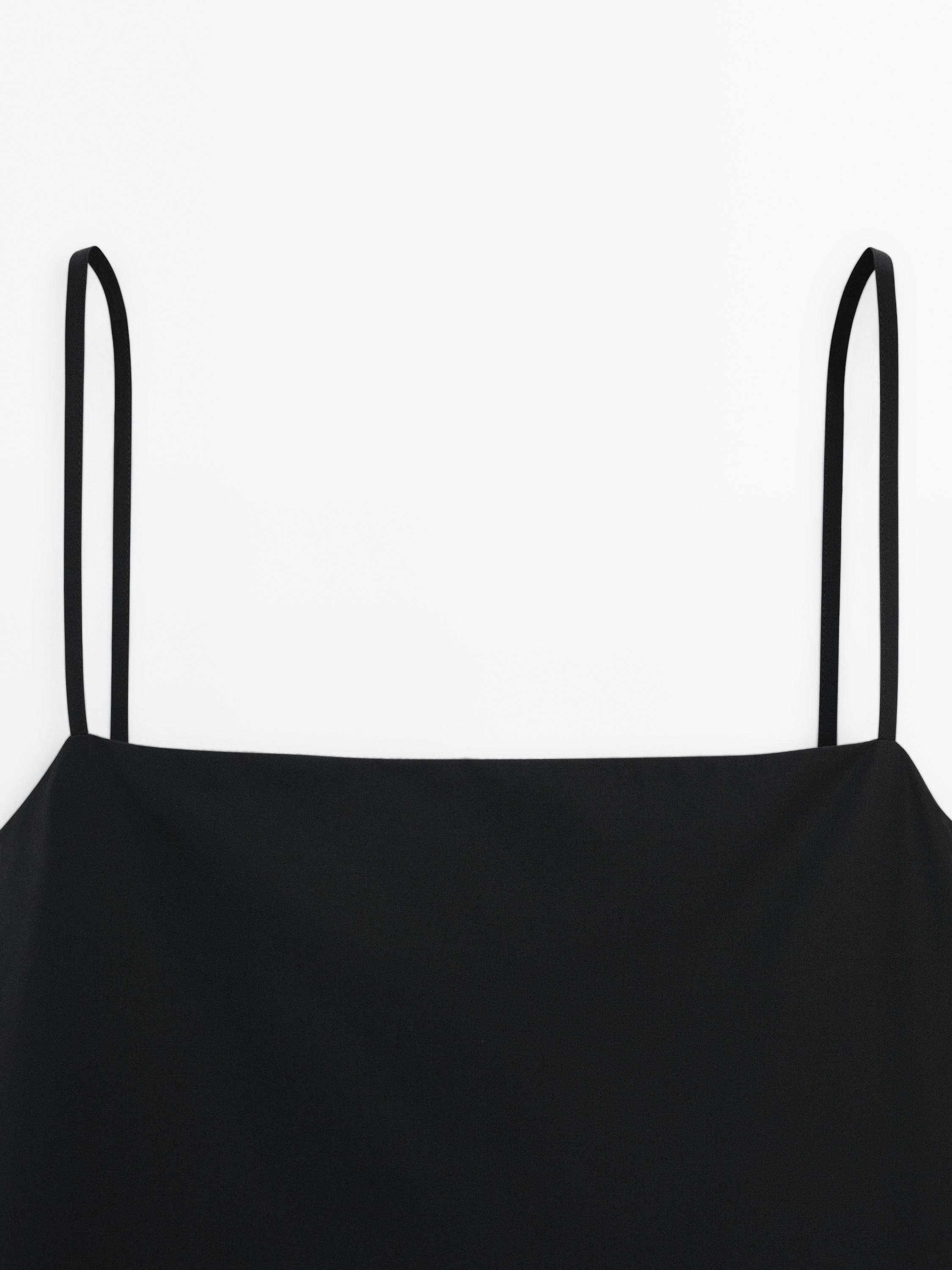 Technical strappy mini dress
