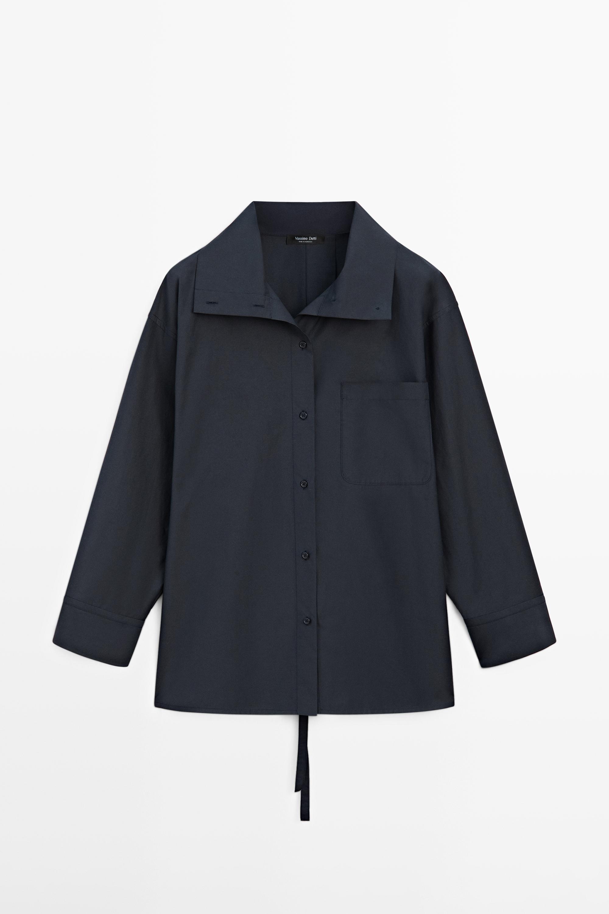 Cotton blend overshirt with pocket