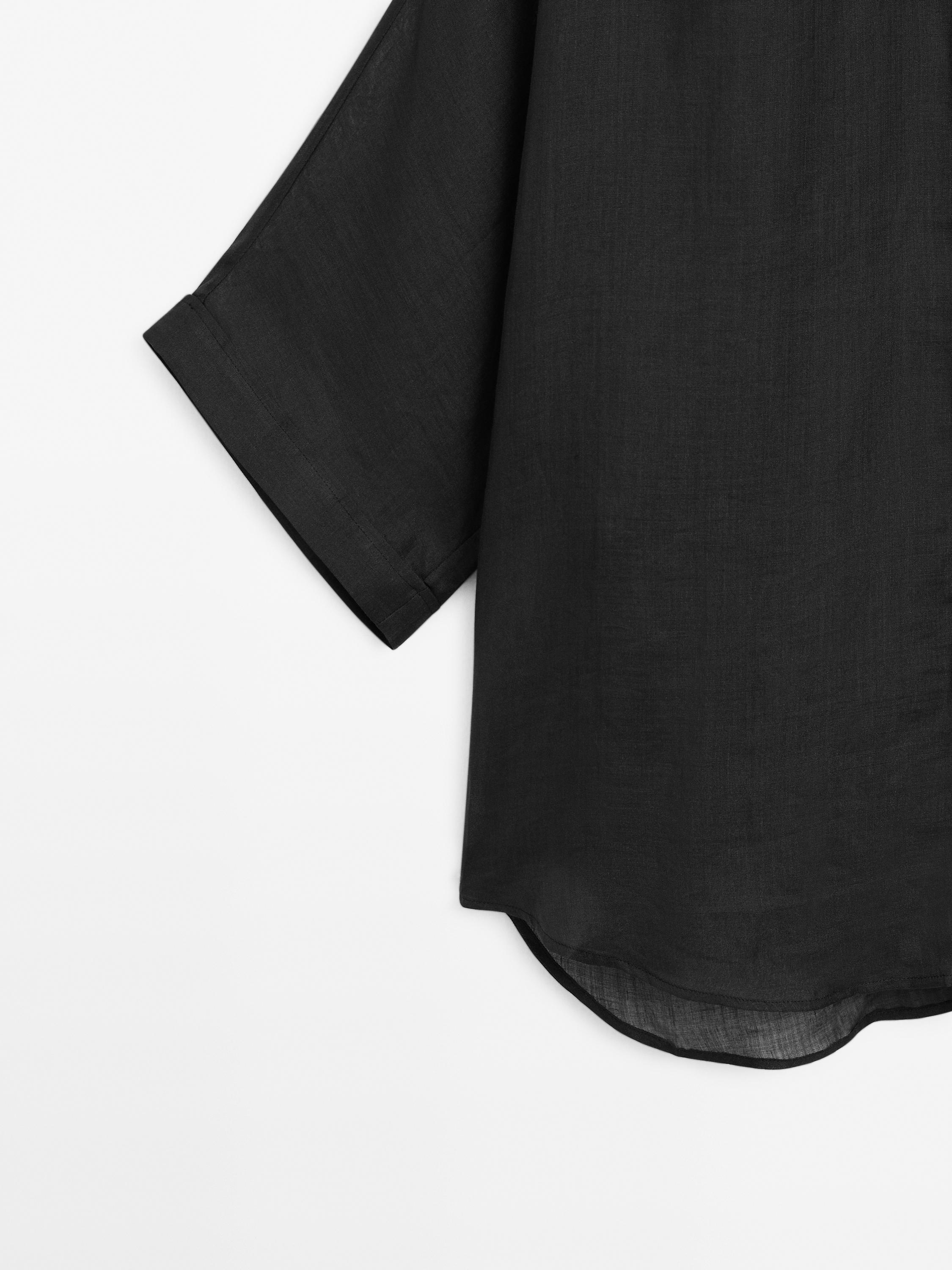 Batwing sleeve 100% ramie shirt - Studio
