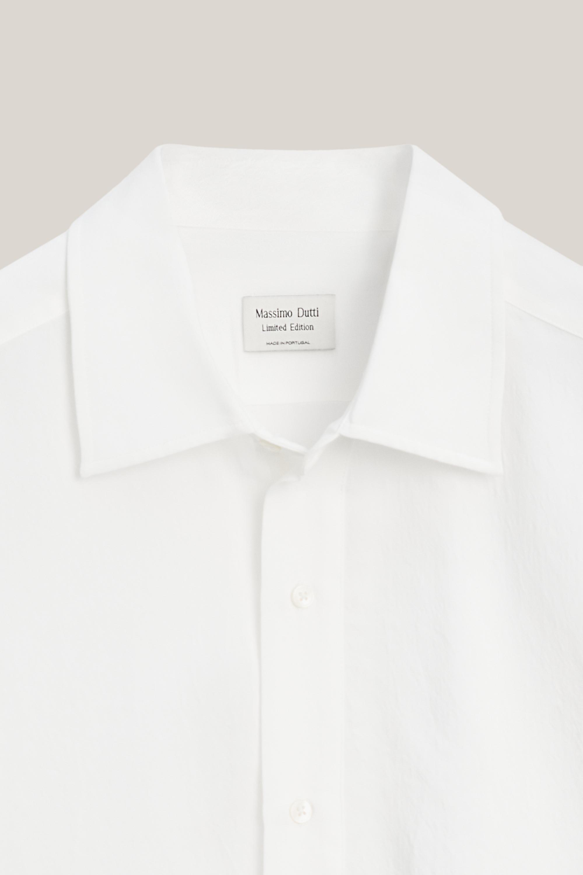Long flowing 100% cotton shirt - LIMITED EDITION — WHITE